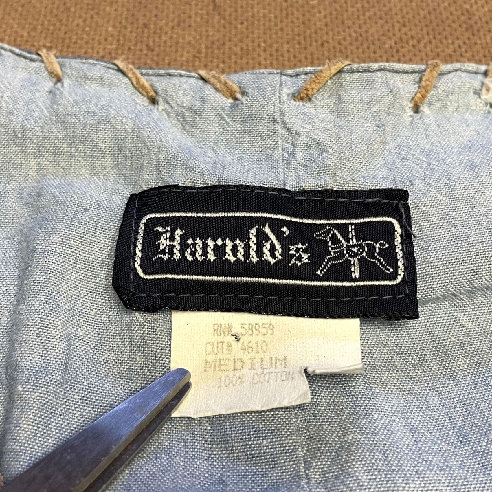 Denime VINTAGE Harold's Vest Womens Medium Blue Denim Western Button Up Made USA 90s Size M / US 6-8 / IT 42-44 - 6 Thumbnail
