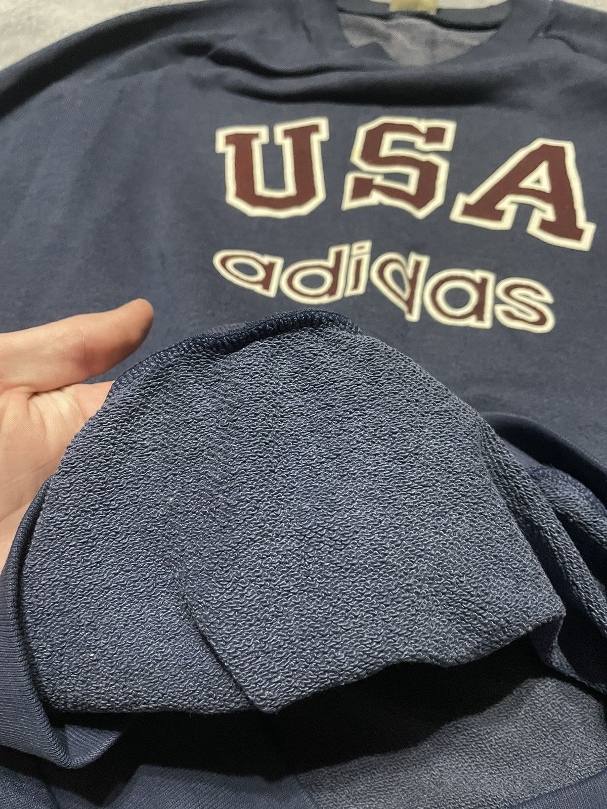 Adidas Rare Adidas USA 1980’s Blue Retro Crew Sweatshirt Size US M / EU 48-50 / 2 - 8 Thumbnail