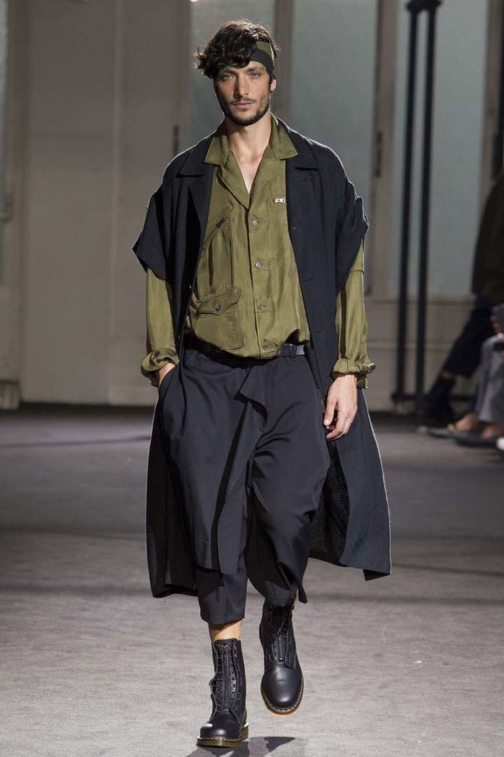 Yohji Yamamoto POUR HOMME 17ss right pattern wrap pants HD-P59-100 Size US 35 - 4 Thumbnail