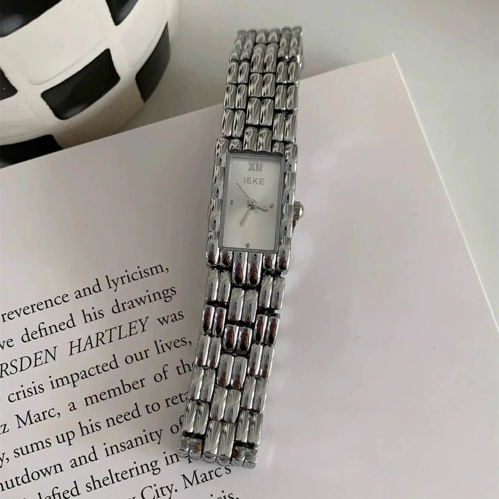 Jewelry Rectangular Link Bracelet Watch, Classic Style Size ONE SIZE - 1 Thumbnail