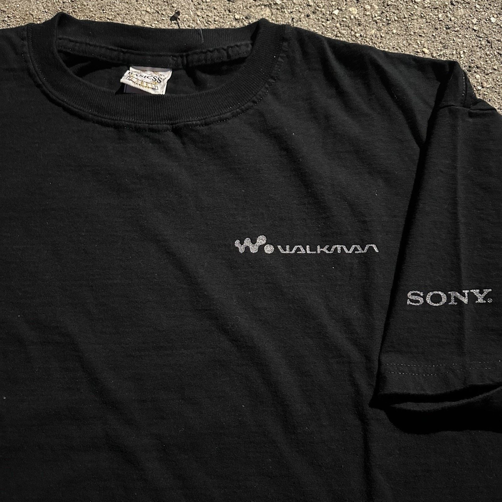 Sony × Vintage Vintage Sony Walkman Black Promo Tee T-Shirt XL Size US XL / EU 56 / 4 - 2 Thumbnail