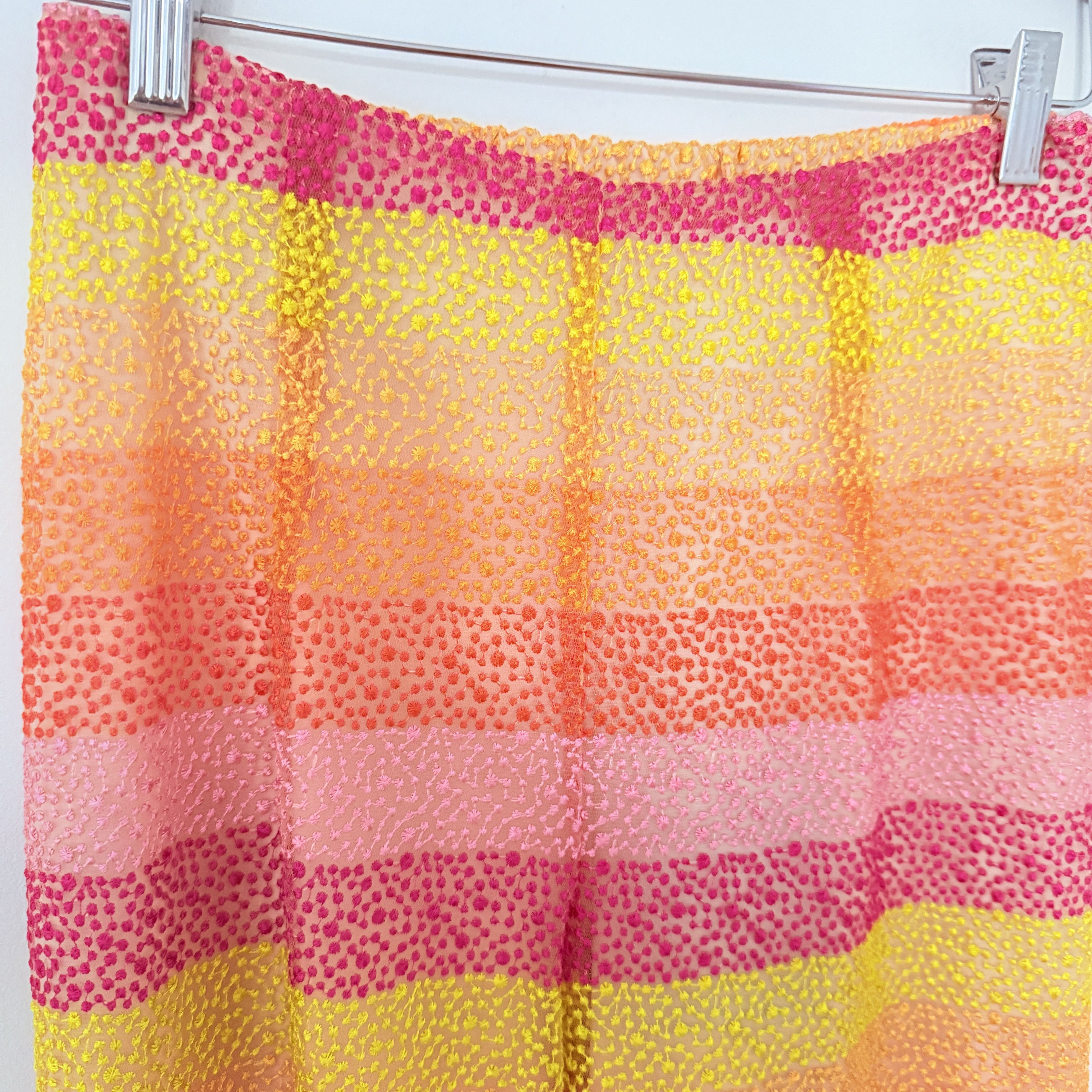 Show Me Your MuMu Show Me Your Mumu Striped Flare Leg Pants Fiesta Sunset Zip Size 26" / US 2 / IT 38 - 2 Thumbnail