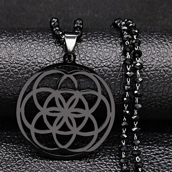 Other Yoga Flower of Life Stainless Steel Necklace Size ONE SIZE - 1 Thumbnail