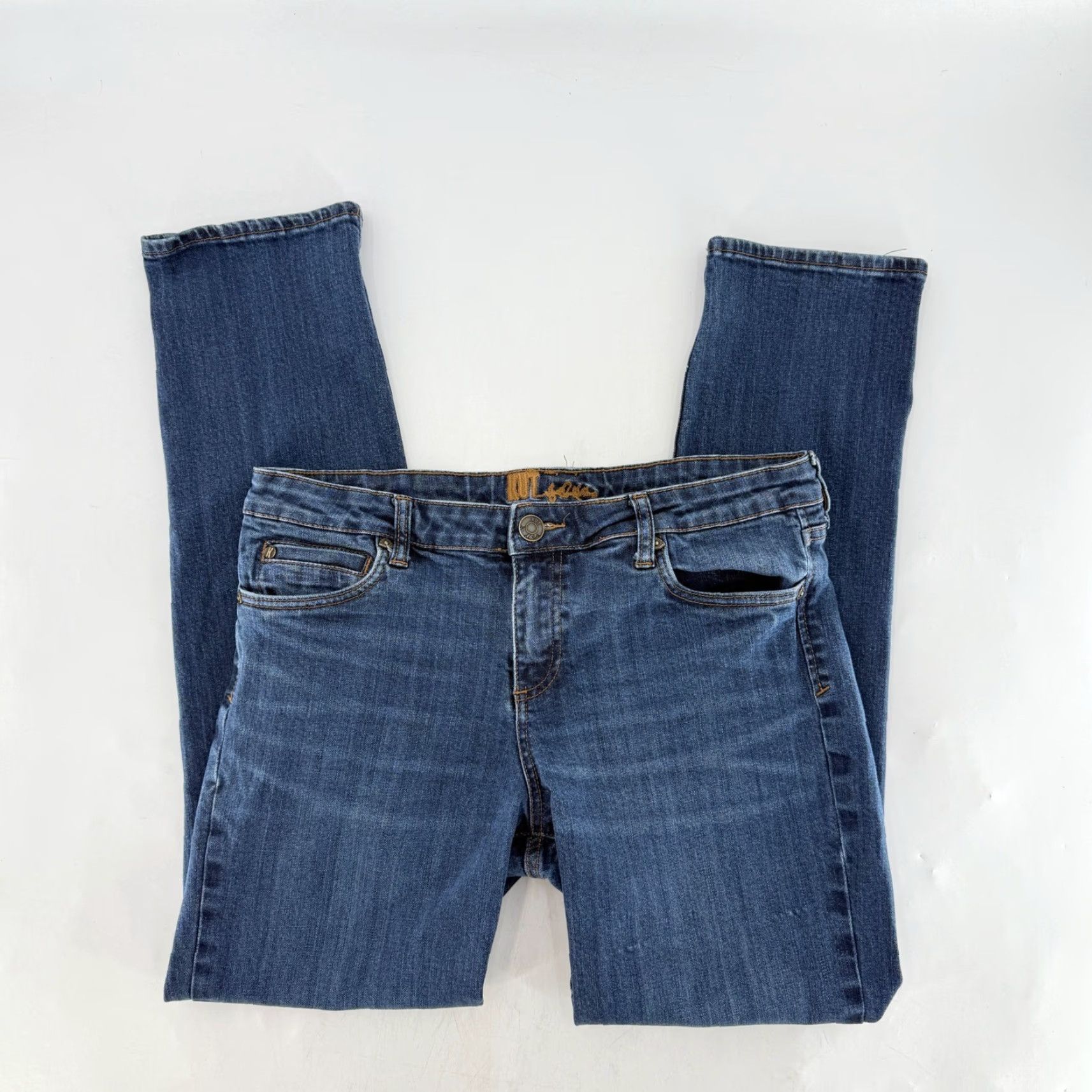 Vintage KUT from the Kloth Women's Jeans Dark Wash Straight Leg Size 12 See Photos Size 34" / US 12 / IT 48 - 6 Thumbnail