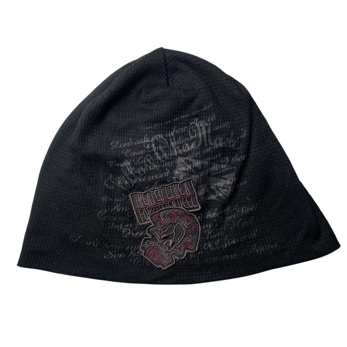 If Six Was Nine 2000's In The Attic Poem Patch Beanie Size ONE SIZE - 1 Thumbnail