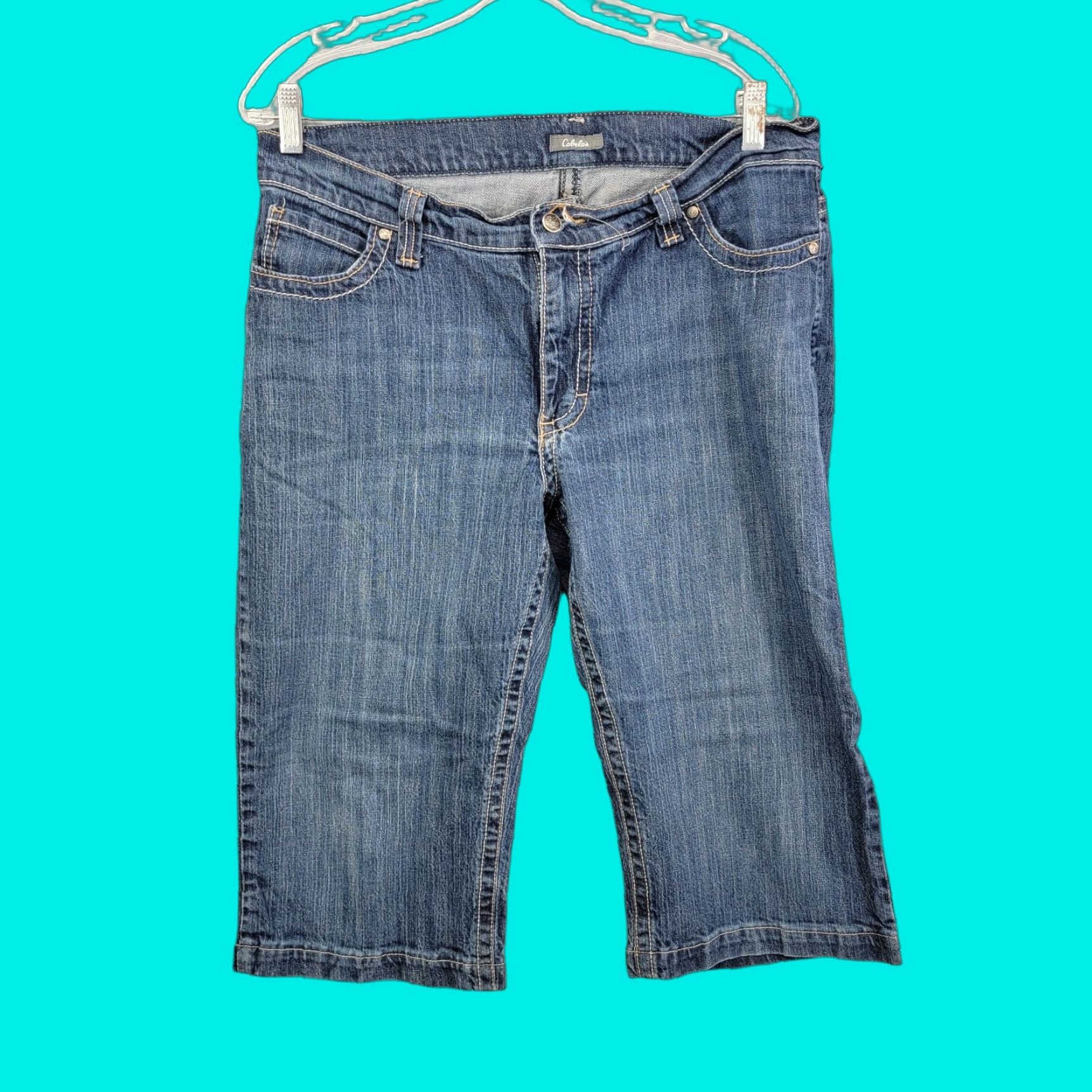 Vintage Cabela's Capris Denim Pants 14 Reg Women's Casual Cotton Denim Capri Pants Blue 21 in Inseam XS? Size 36" / US 14 / IT 50 - 1 Thumbnail