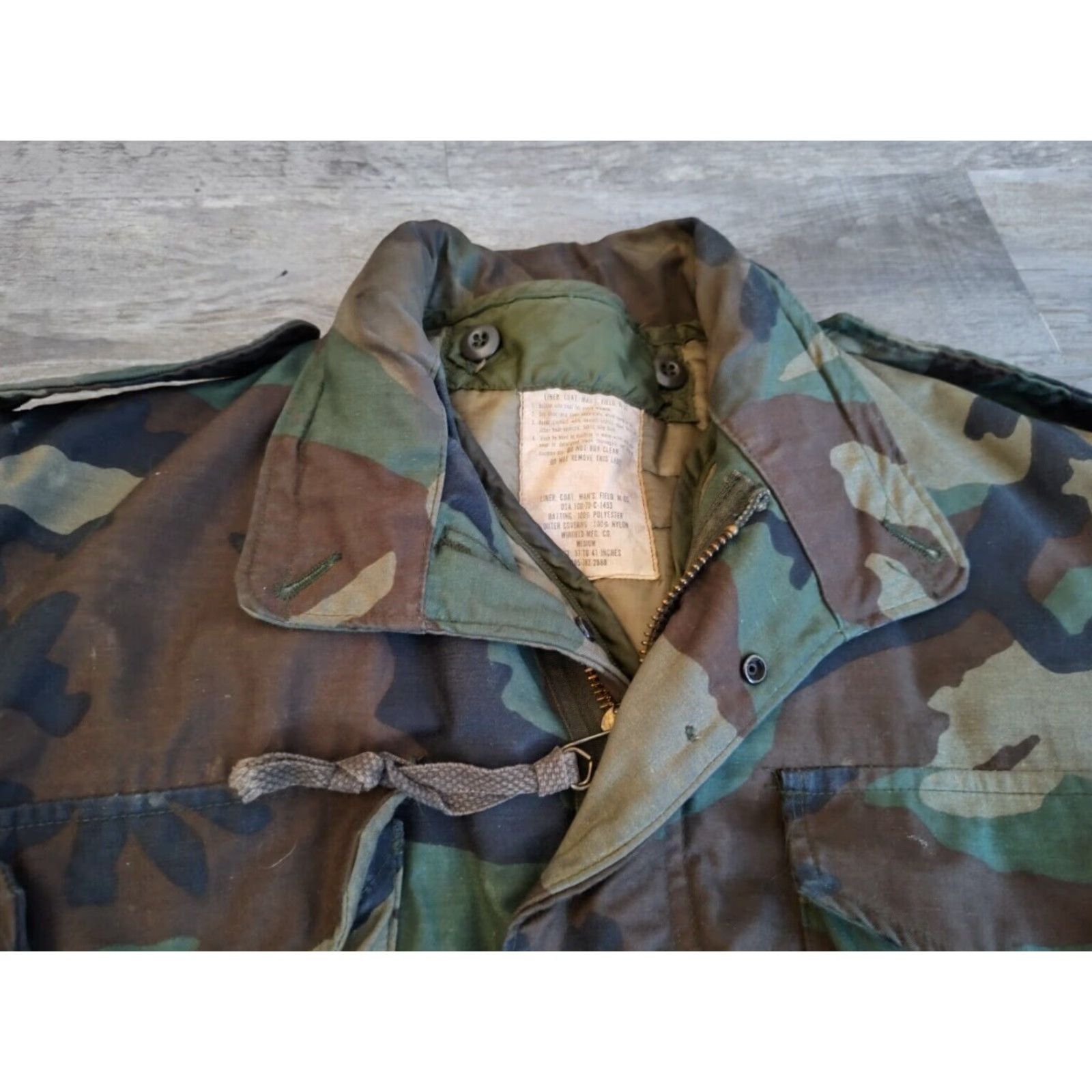 Vintage VINTAGE US ARMY Military Cold Weather Woodland Camo M65 Field Jacket Medium Size US L / EU 52-54 / 3 - 7 Thumbnail