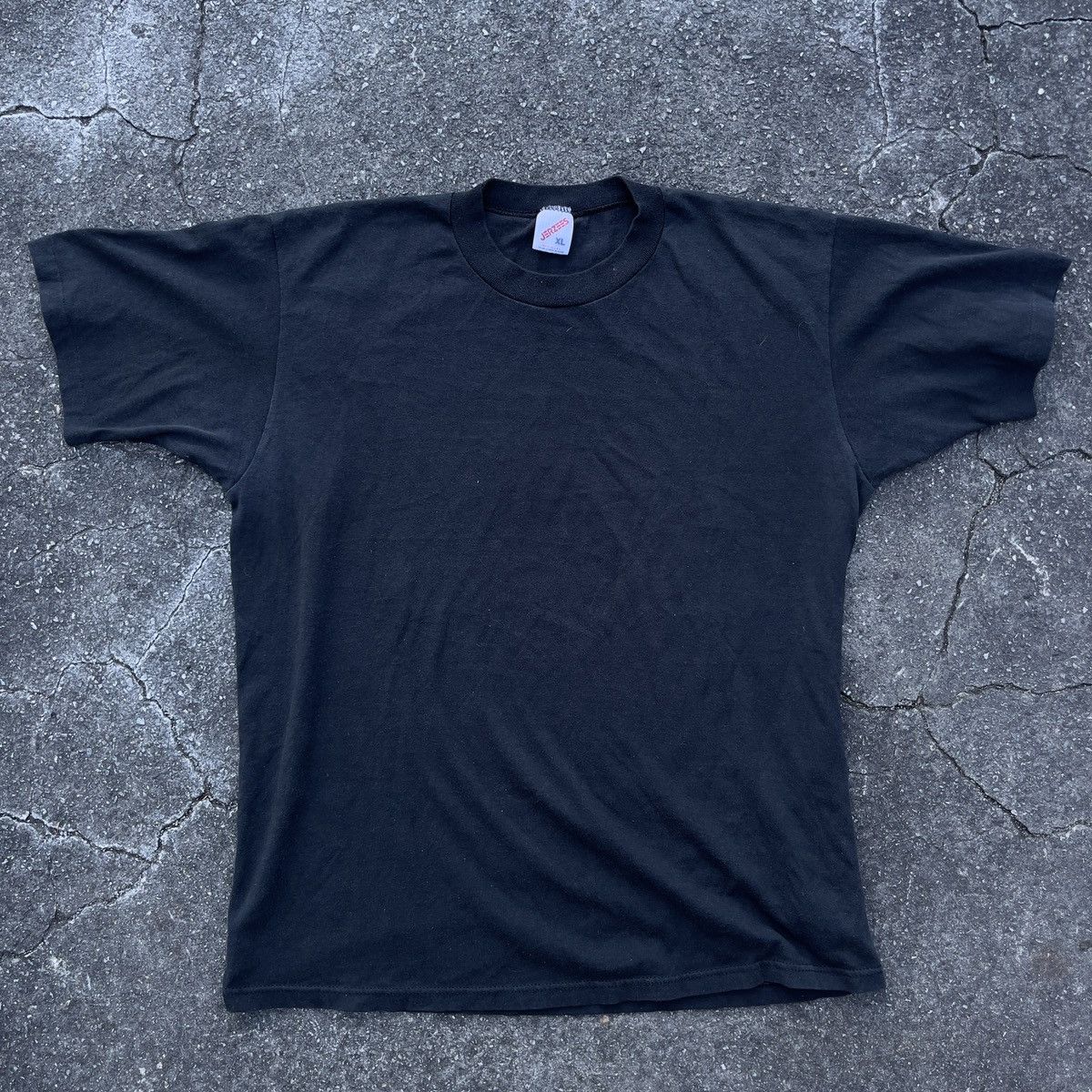 Jerzees × Vintage Vtg 90s JERZEES Blank Black Single Stitch Shirt Size US XL / EU 56 / 4 - 1 Thumbnail
