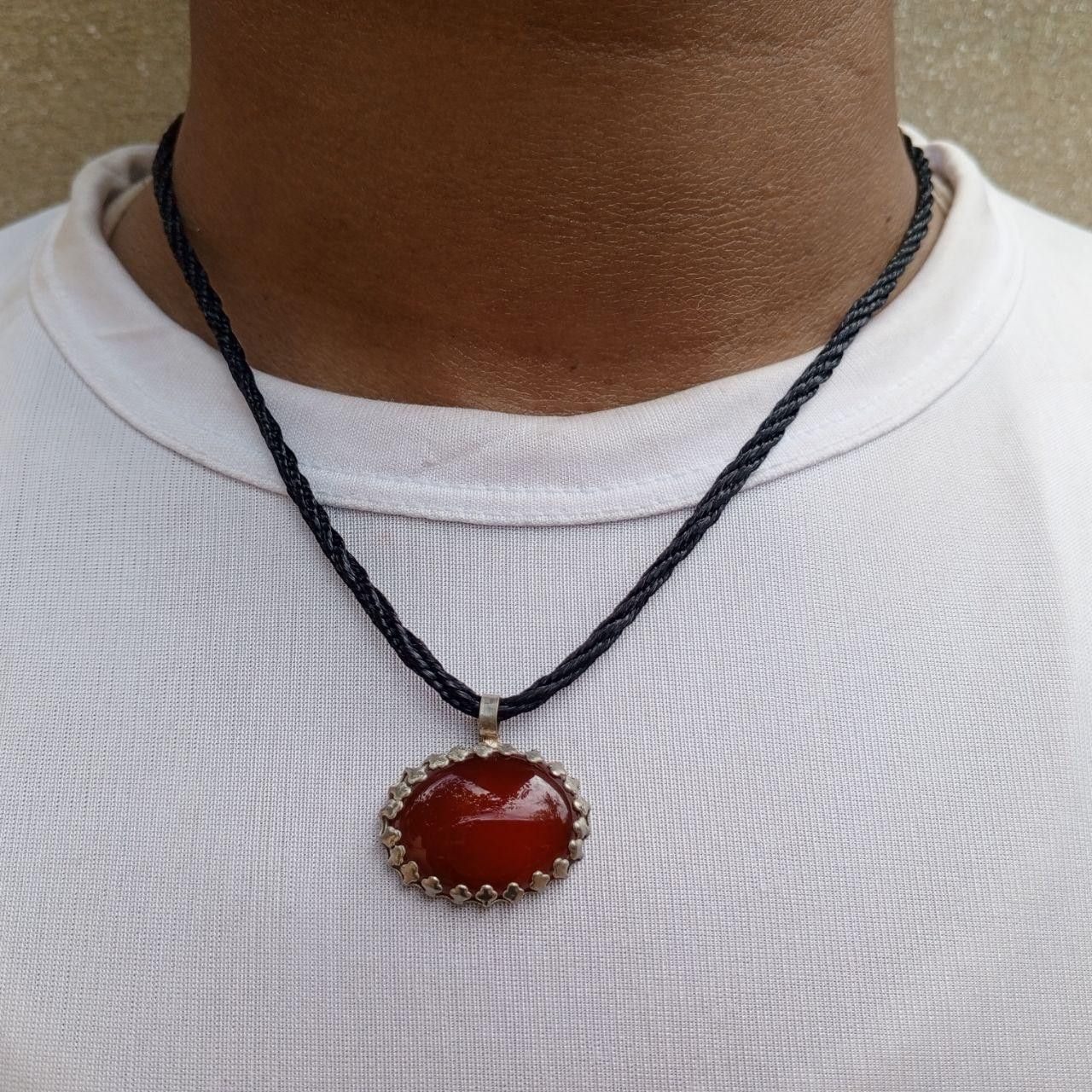 Other Vintage Natural Agate Pendant Necklace Size ONE SIZE - 2 Thumbnail