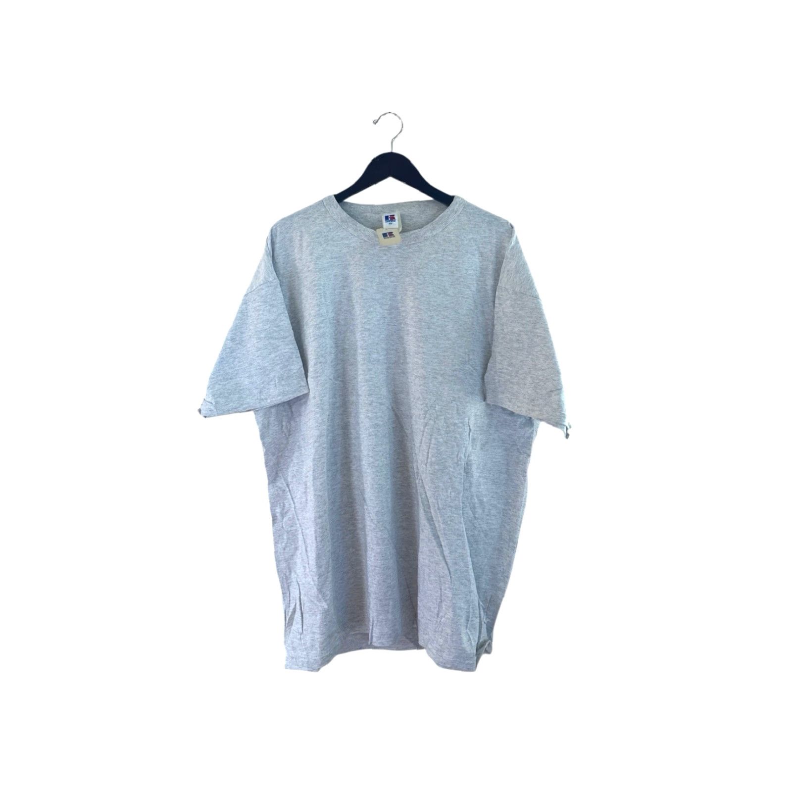 Russell Athletic VINTAGE Russell Athletic Crewneck T-Shirt Mens 2XL Gray 90s NWT Deadstock Cotton Blend Short Sleeve For the Long Run Mens Size US XXL / EU 58 / 5 - 7 Thumbnail
