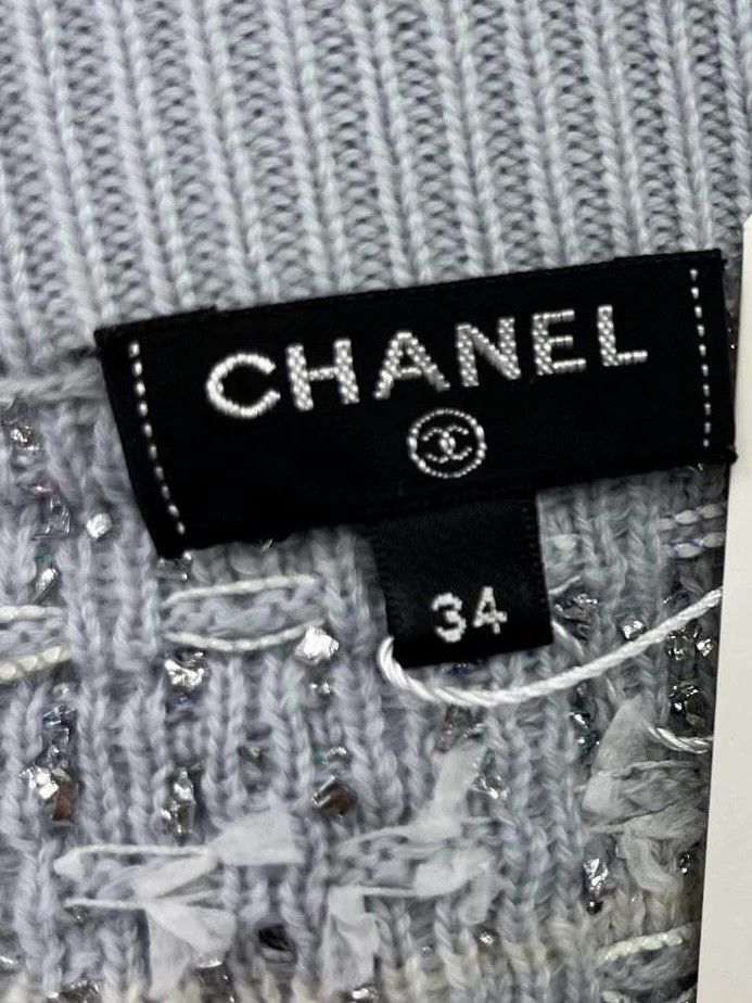 Chanel Chanel Waterfall series silver skirt Size 42" / US 20 - 4 Thumbnail