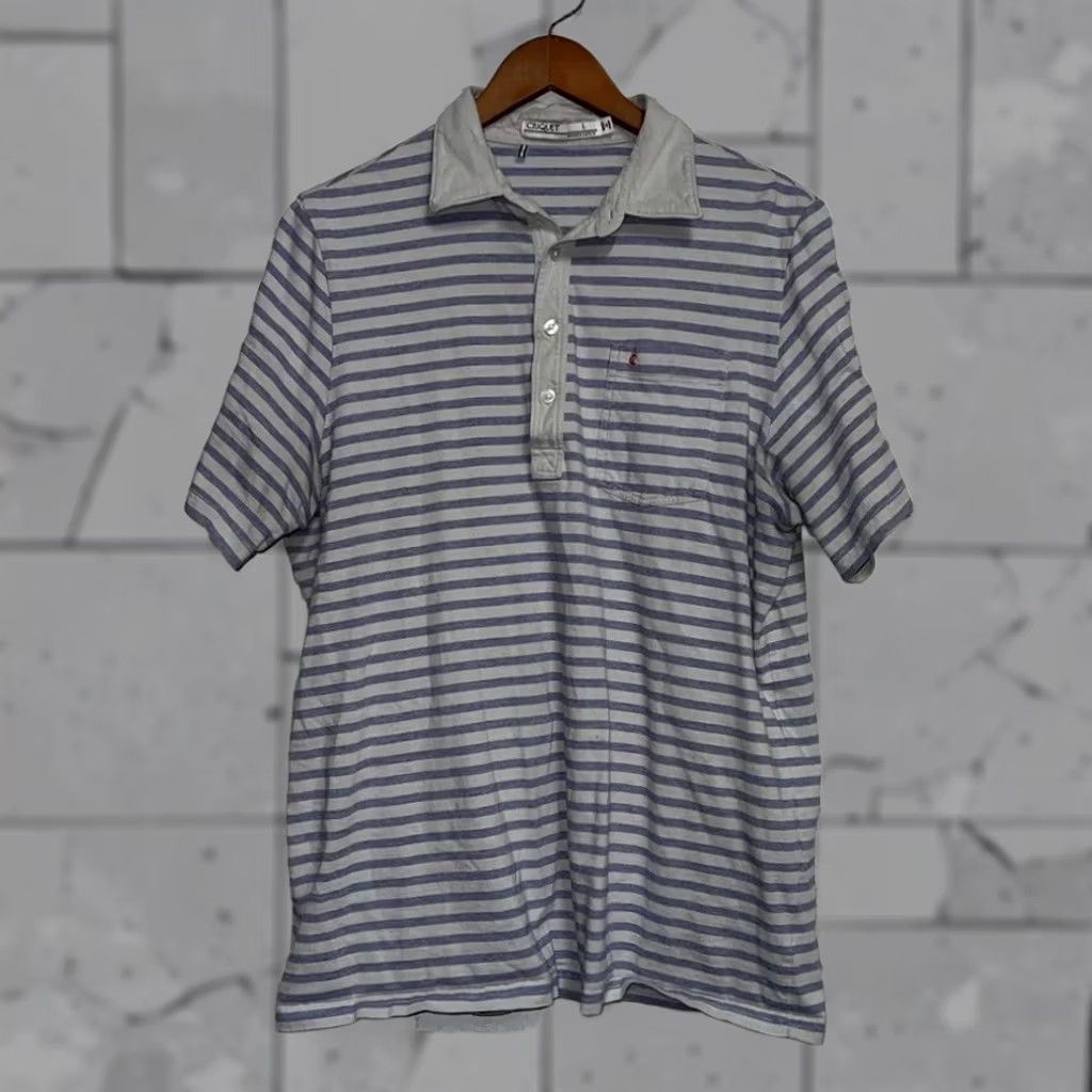 Vintage Criquet Polo Shirt Mens Size L Gray Striped Size US XL / EU 56 / 4 - 1 Thumbnail