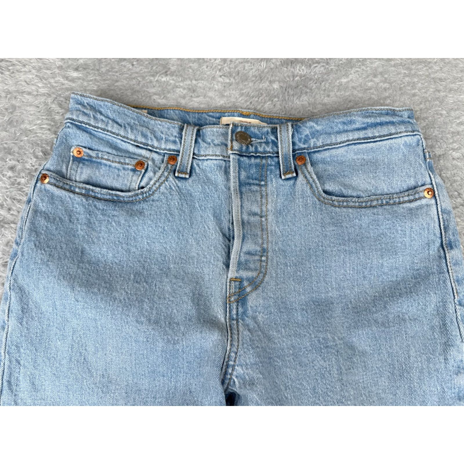 Levi's Levi's Wedgie Fit Women's Jeans 28 Blue Denim Skinny Mid Rise Distressed 28x27 Retro Size 28" / US 6 / IT 42 - 4 Thumbnail