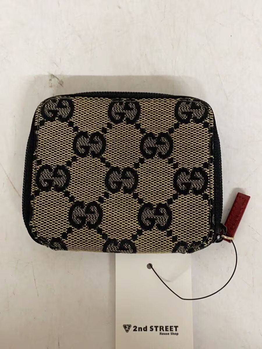 Gucci Gucci GG Canvas Coin Purse Beige Size ONE SIZE - 1 Thumbnail