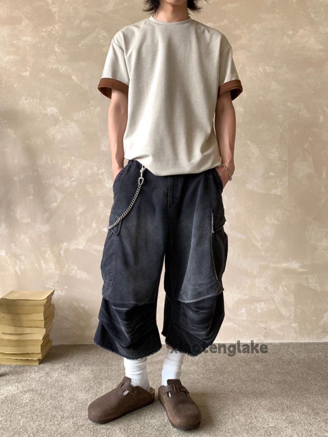 Designer Unisex outdoor sports dance Skate hiphop cargo shorts Size US 30 / EU 46 - 1 Thumbnail
