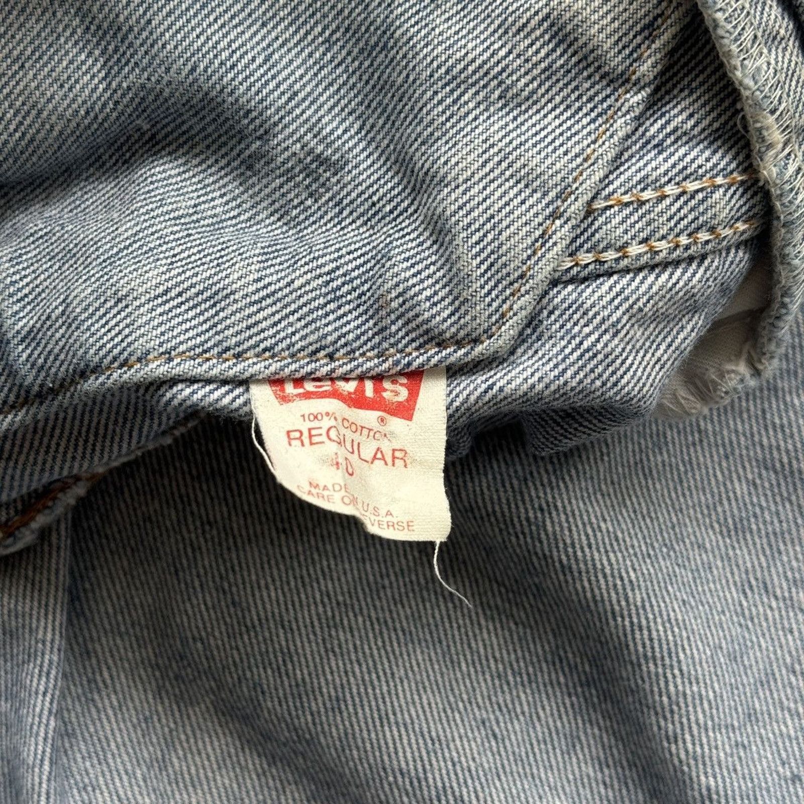 Levi's 70s Levi's Thrashed Faded Trucker Jacket USA ERD Grunge Size US S / EU 44-46 / 1 - 8 Thumbnail