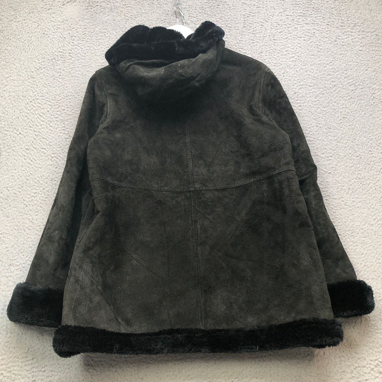 Other Vintage Marvin Richards Suede Leather Faux Fur Jacket Women Size M / US 6-8 / IT 42-44 - 5 Thumbnail