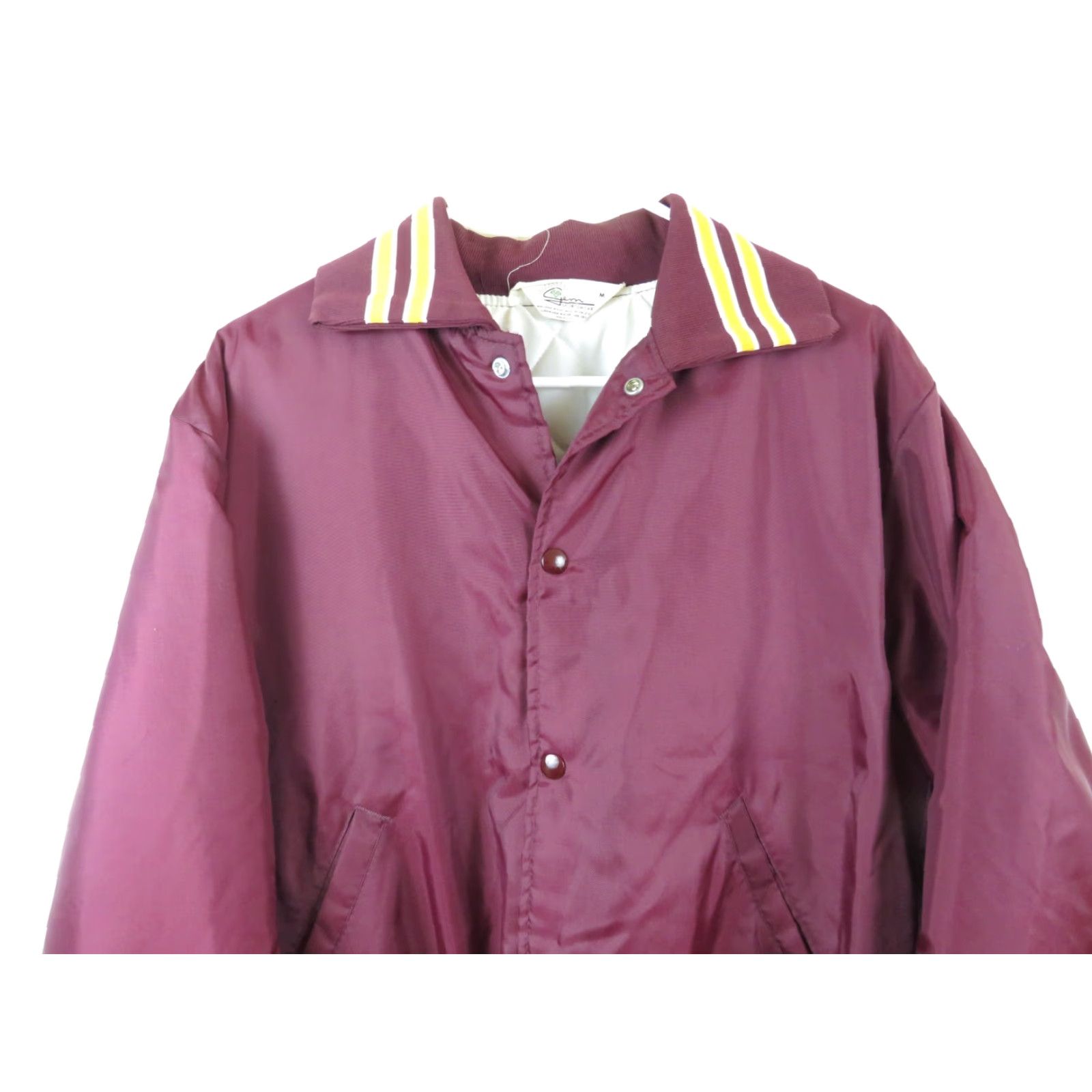 Salem Sportswear VINTAGE Gem Sportswear Jacket Men L Red Satin Bomber 80s USA Casual Travel Pockets Button Size US L / EU 52-54 / 3 - 3 Thumbnail