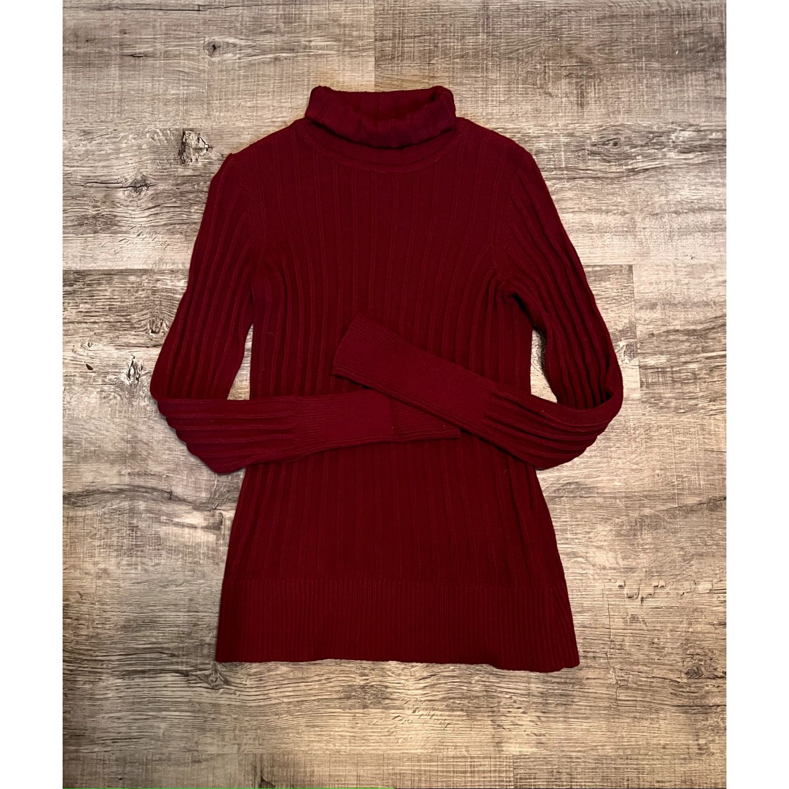 Vera Wang Burgundy Knit Sweater Size S / US 4 / IT 40 - 1 Thumbnail