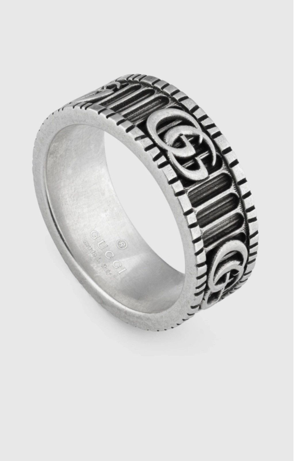 Gucci Gucci RING WITH DOUBLE G IN SILVER Unisex Size 24 (64mm) Size ONE SIZE - 2 Thumbnail
