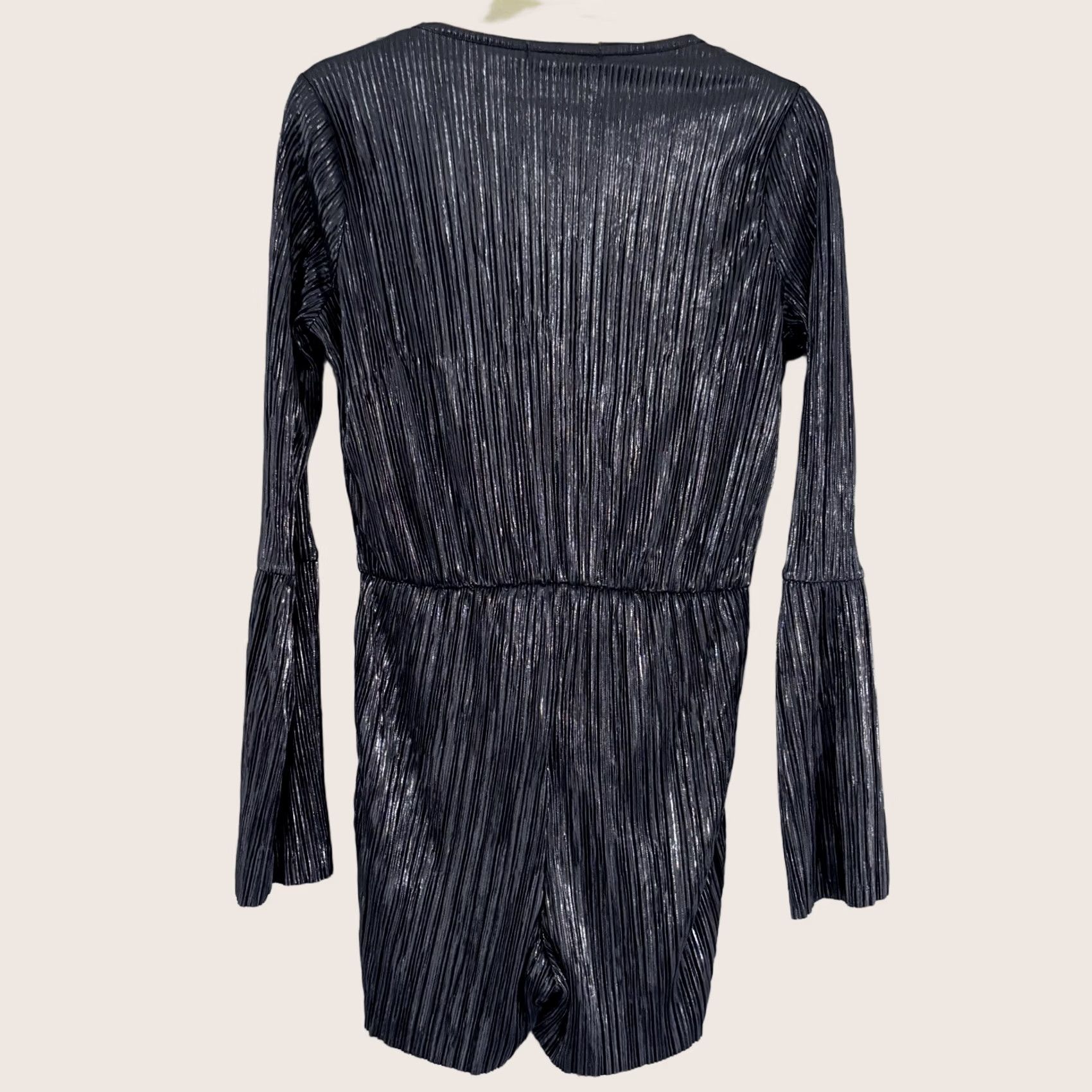 Missguided Missguided Playsuit Womens Petite Wrap Front Lurex Metallic Size UK 10 New With Tags Size 32" / US 10 / IT 46 - 1 Thumbnail