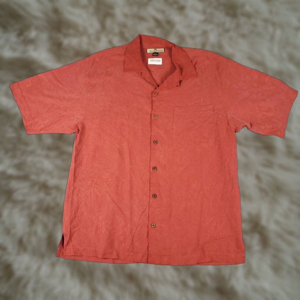 Tommy Bahama Tommy Bahama Shirt Medium Red Silk Hawaiian Button Up Short Sleeve Mens Size US M / EU 48-50 / 2 - 1 Thumbnail