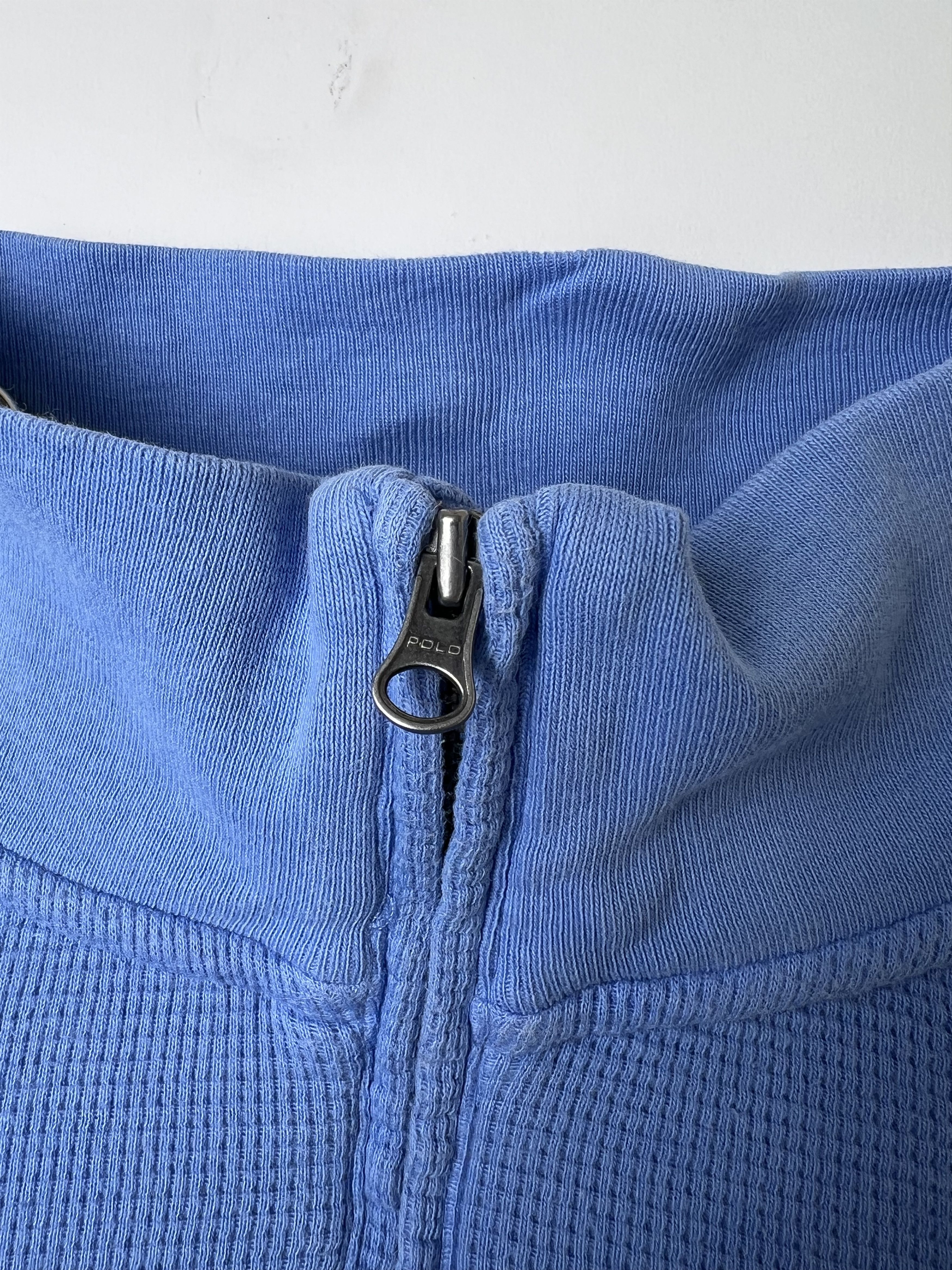 Polo Ralph Lauren Ralph Lauren Quarter Zip Sweater Waffle Blue XL Size US XL / EU 56 / 4 - 3 Thumbnail