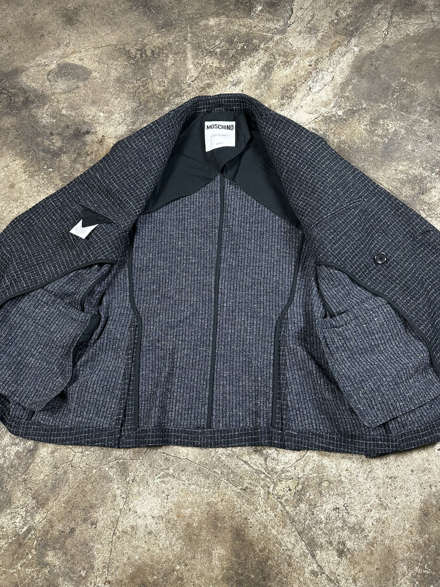 Moschino Moschino Couture Double-Breasted Wool Blazer Size 50R - 5 Thumbnail