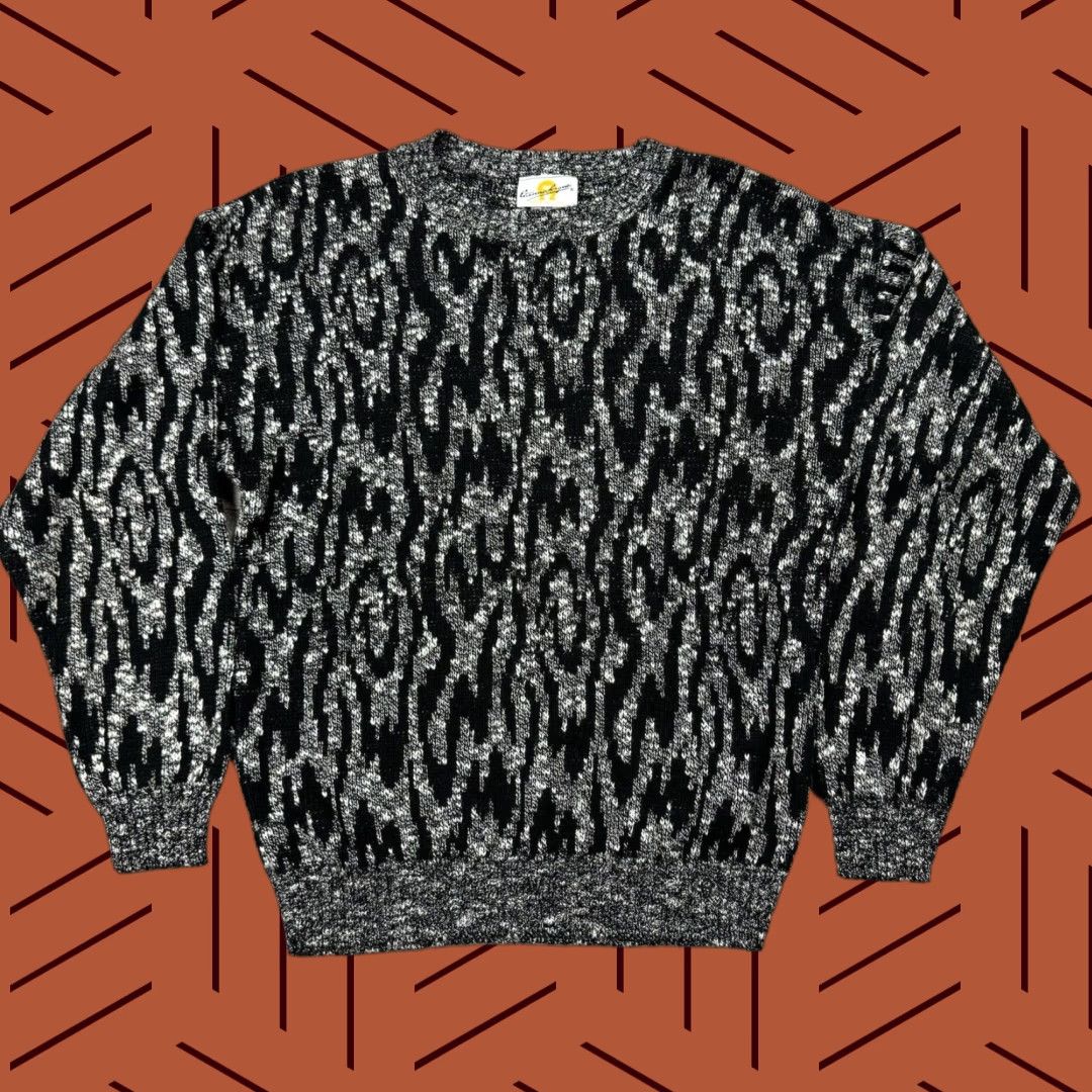 Etienne Aigner VTG Etienne Aigner TIGER Abstract Knit Pullover Sweater M Multicolor USA Made Crew Neck Long Sleeve Classic Fit Unisex Adults Size M Size M / US 6-8 / IT 42-44 - 1 Thumbnail