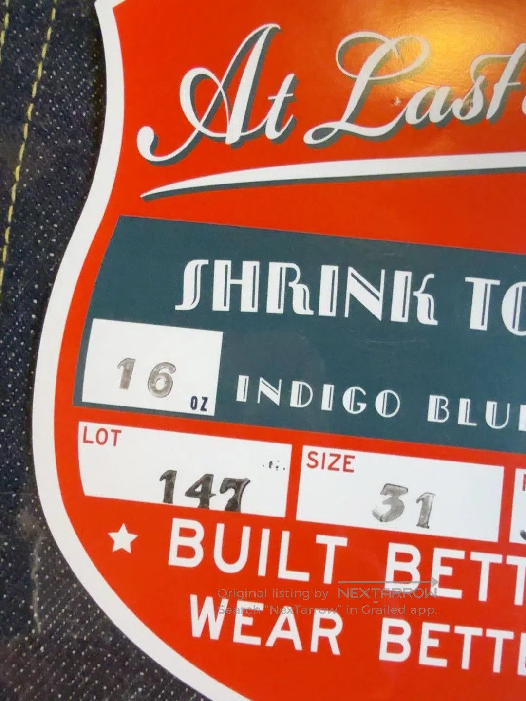 At Last & Co ATLAST&CO 16oz Denim Jeans. Size US 31 - 2 Thumbnail