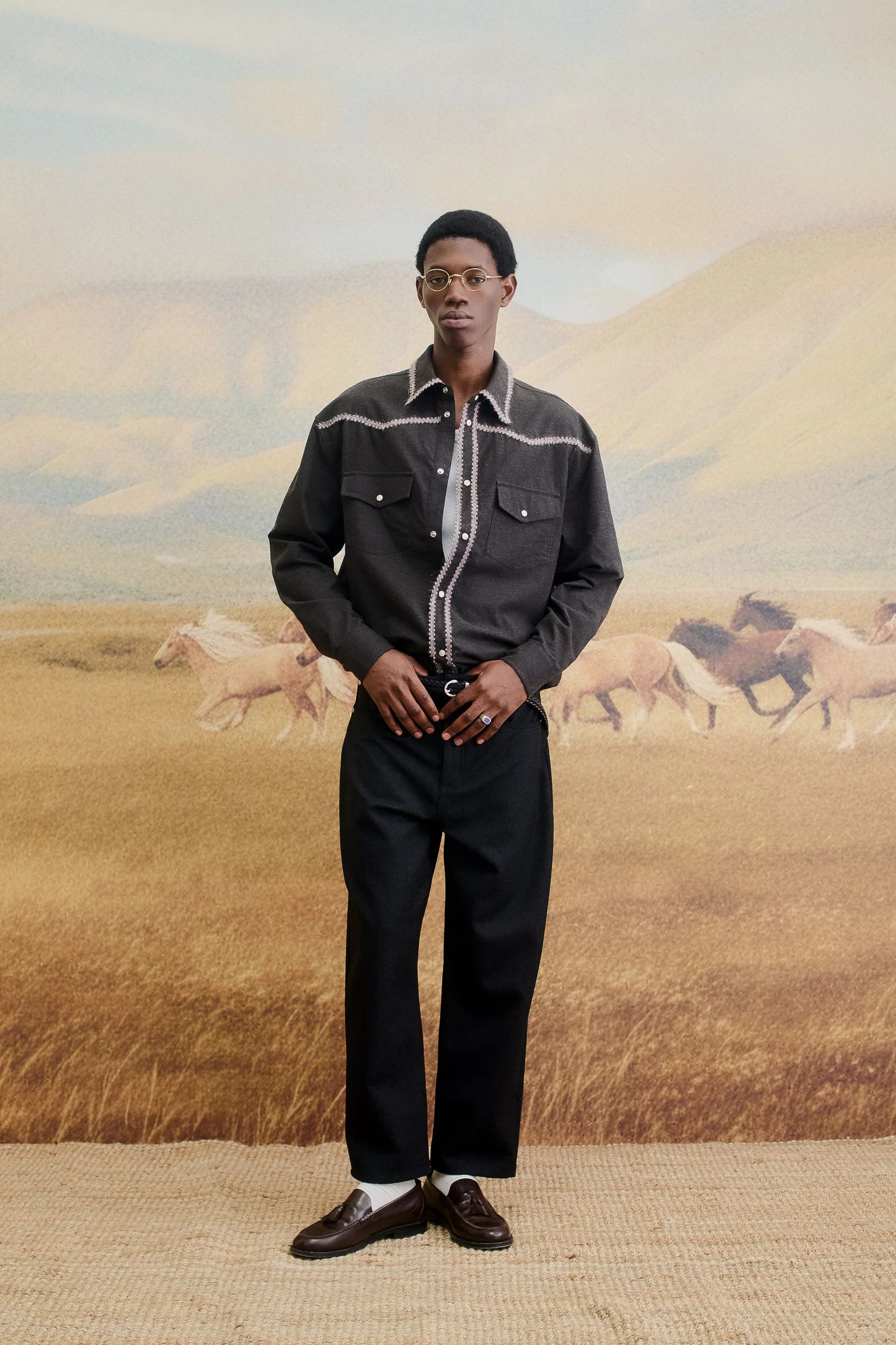 A Kind Of Guise 💚 AW25 A Kind Of Guise Exclusive Yahi Shirt Dark Umber NEW Size US L / EU 52-54 / 3 - 3 Thumbnail
