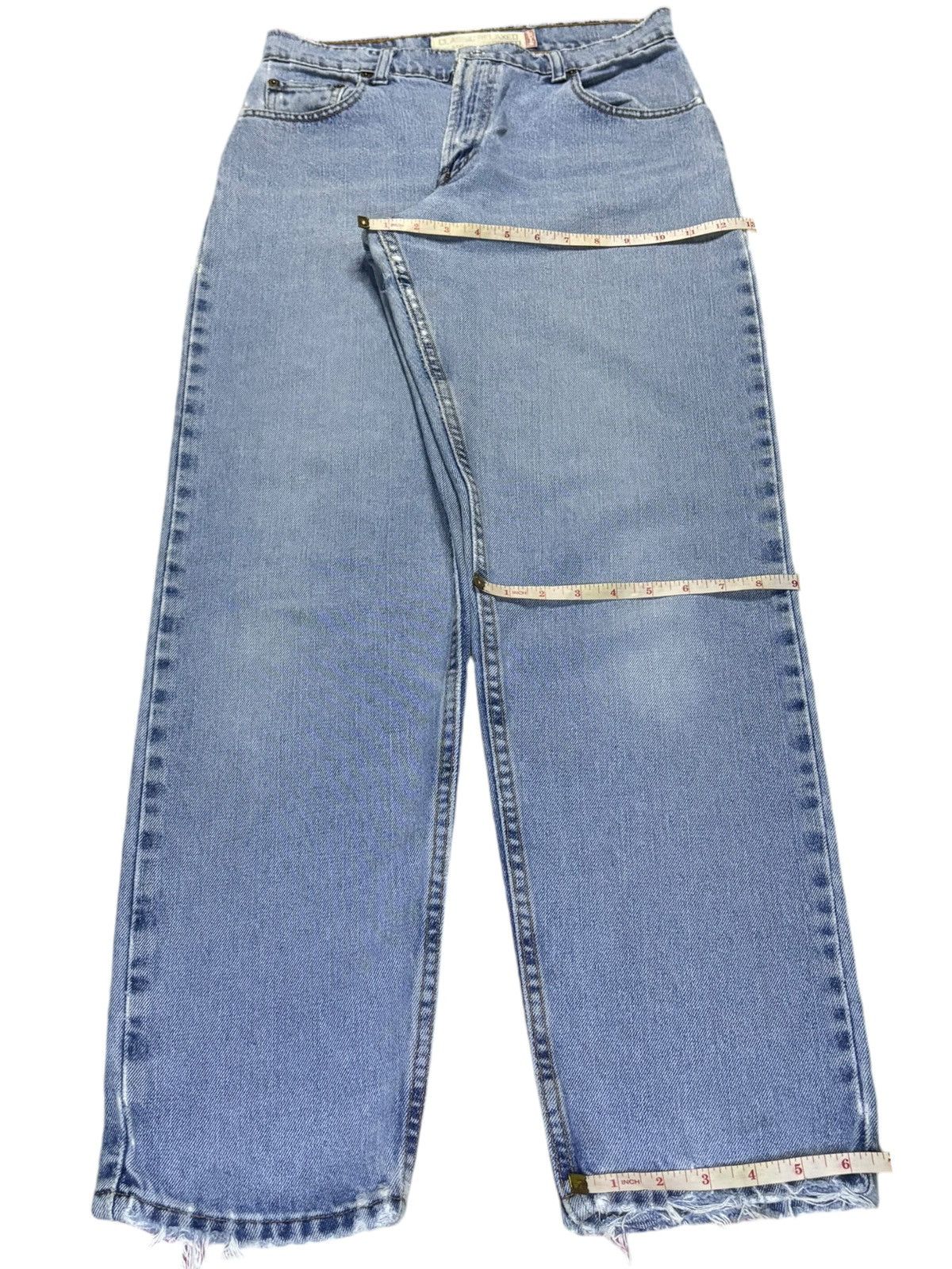 Levi's Vintage 90s Levis 550 Relaxed Fit Blue Wash Distressed Jeans Size US 30 / EU 46 - 15 Thumbnail