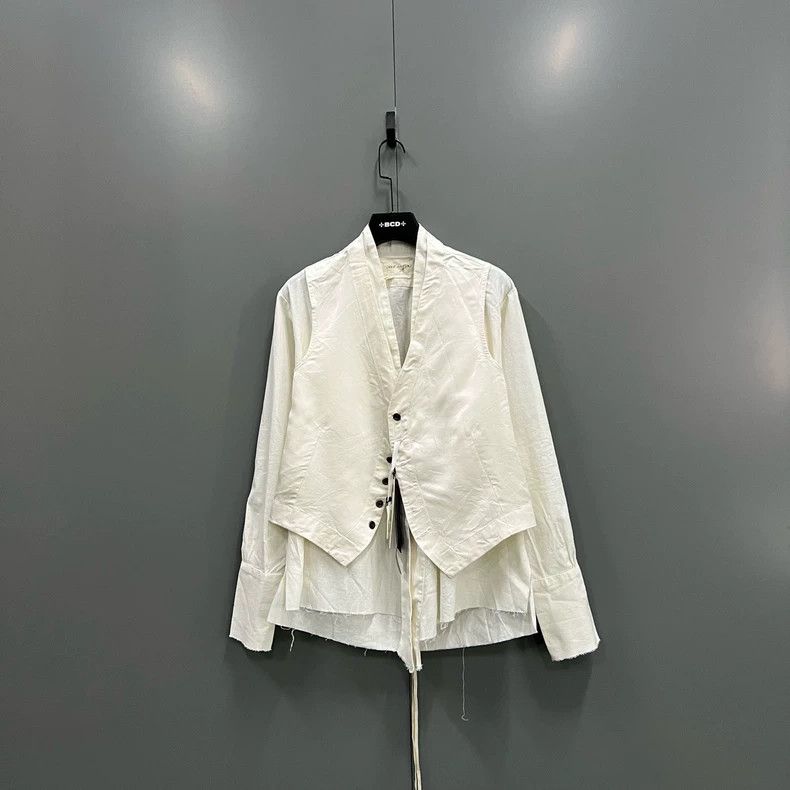Greg Lauren greg lauren size 2 Off white fake two shirts 2506-Nextarro Size M / US 6-8 / IT 42-44 - 1 Thumbnail