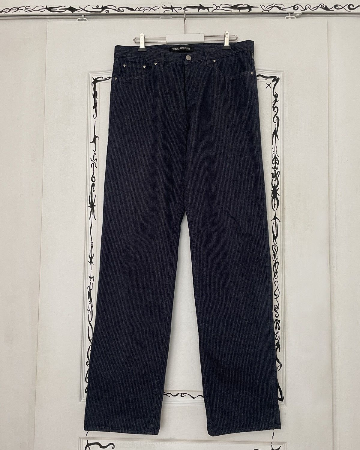 Versace × Versace Jeans Couture Versace Jeans Couture Striped Jeans Size US 36 / EU 52 - 1 Thumbnail
