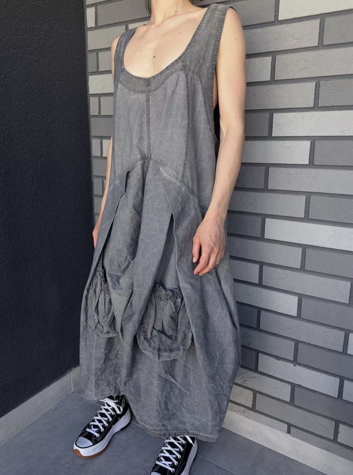 Designer × Vintage Kekoo Cotton Parachute Dress Pocket Plus Size Avant Garde Size XXL / US 16-18 / IT 52-54 - 4 Thumbnail
