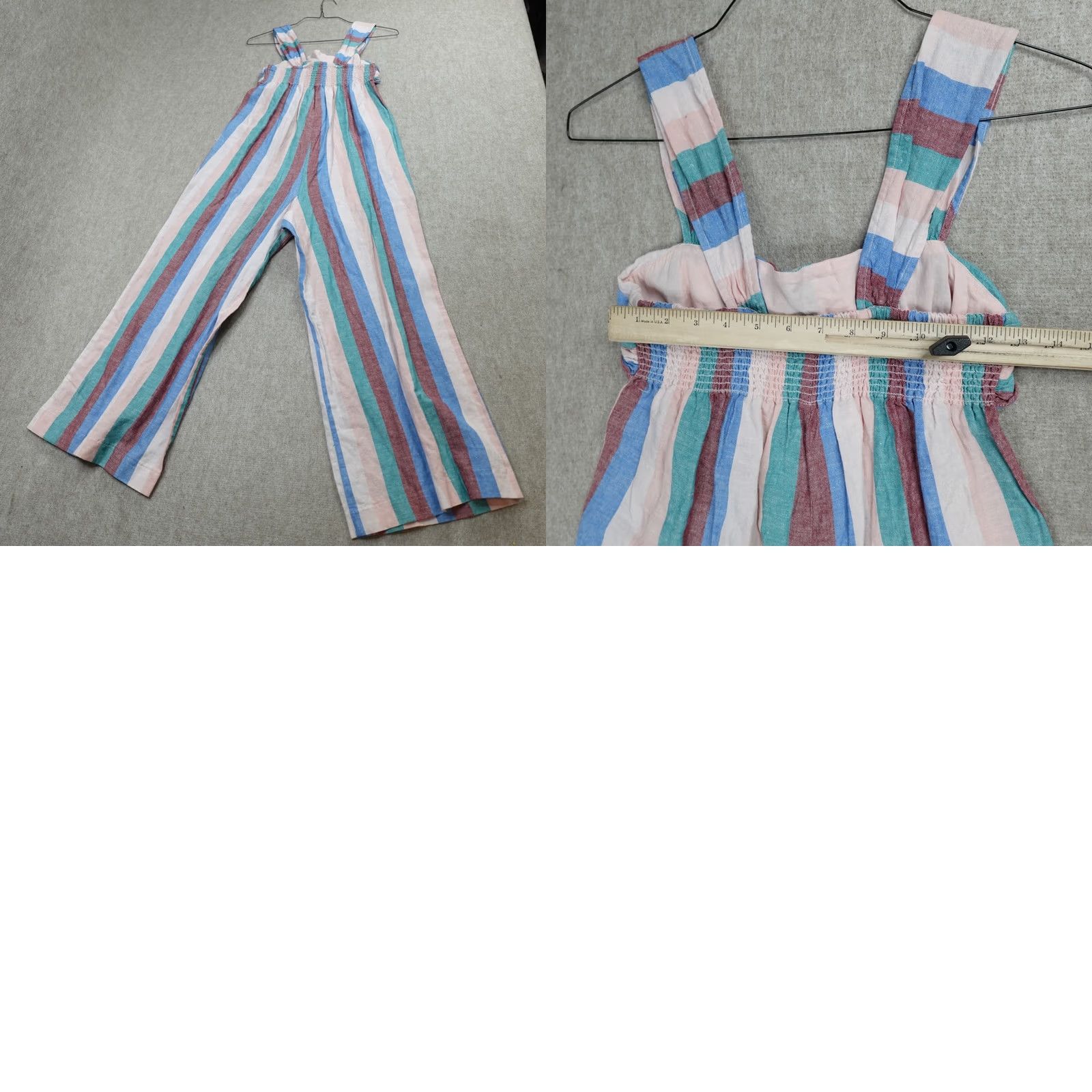 Madewell Madewell Jumpsuit Womens 4 Flagstaff Stripe Linen Cotton L8747 NEW Size 27" / US 4 / IT 40 - 9 Thumbnail