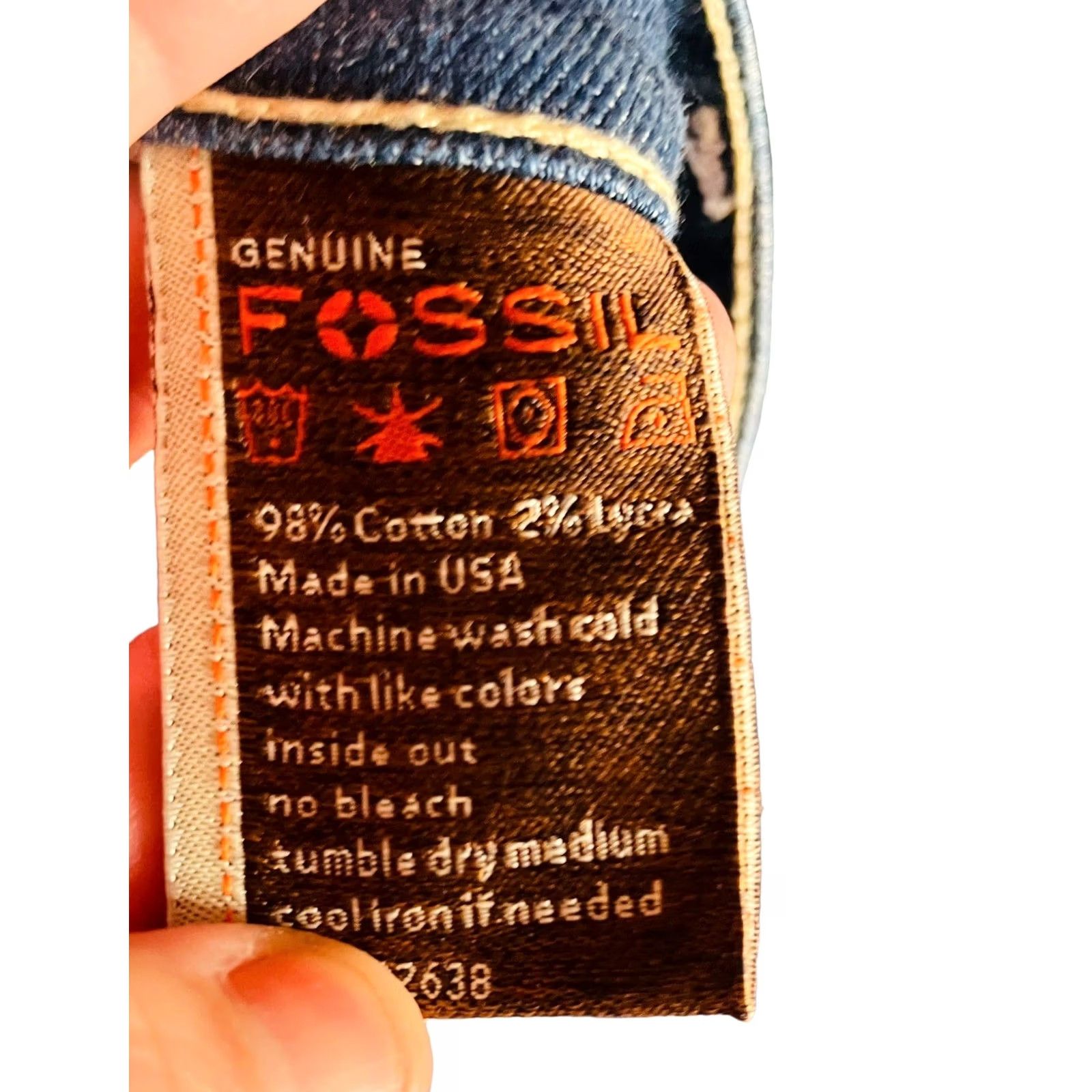 Fossil Fossil Flare Jeans Women Blue 27 Denim 5-Pocket Mid Rise Inseam 32 USA Made Size 27" / US 4 / IT 40 - 5 Thumbnail
