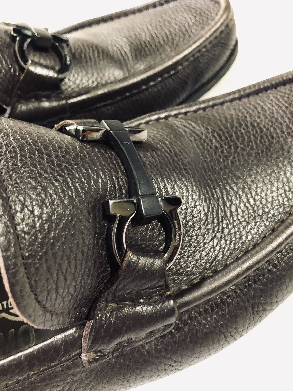 Salvatore Ferragamo Salvatore Ferragamo 🇮🇹 Dk Brown Leather Gancini Bit Loafers 8 Size US 7.5 / EU 40-41 - 4 Thumbnail