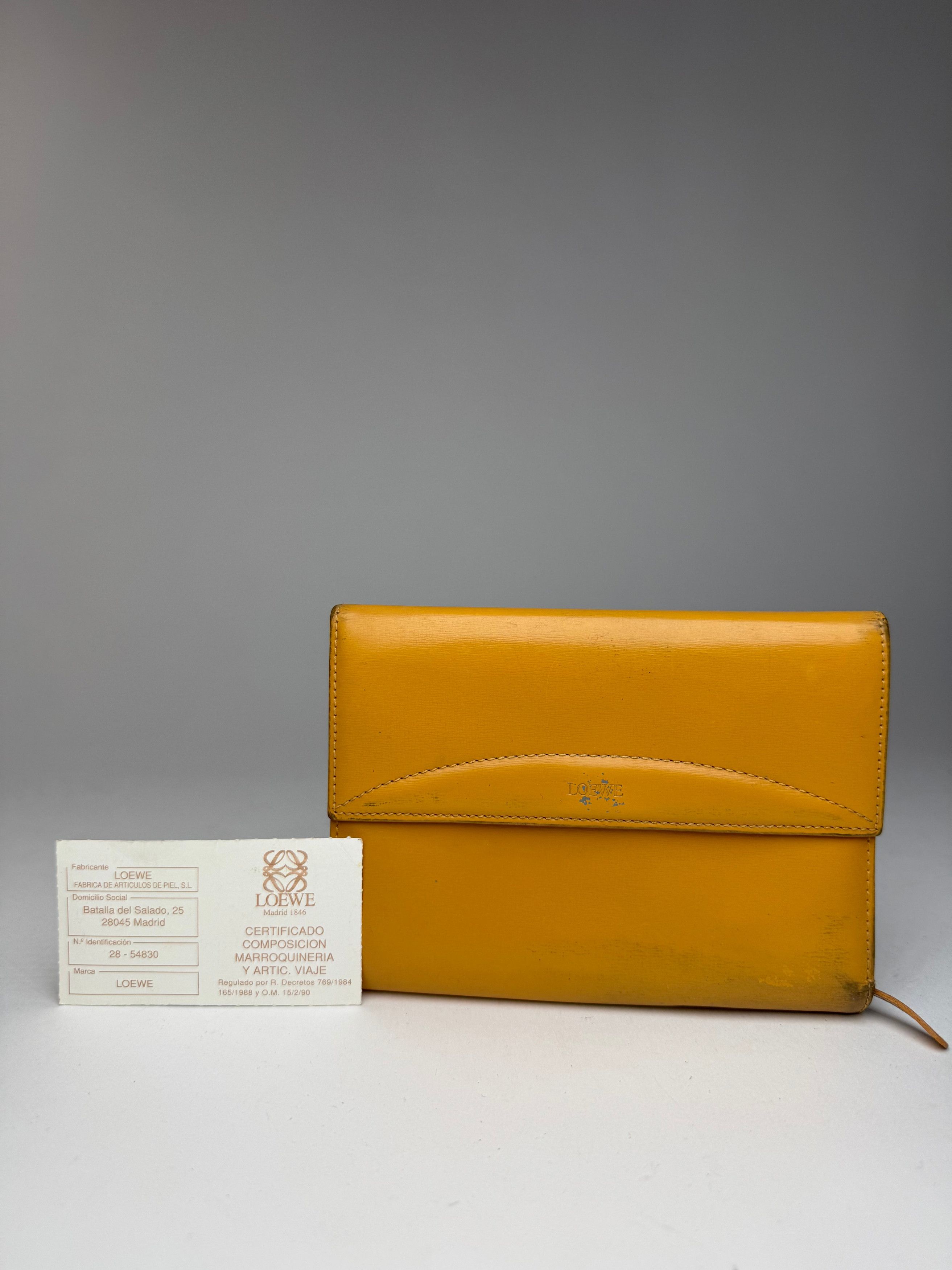 Loewe Vintage Madrid Leather Wallet Yellow Size ONE SIZE - 1 Thumbnail