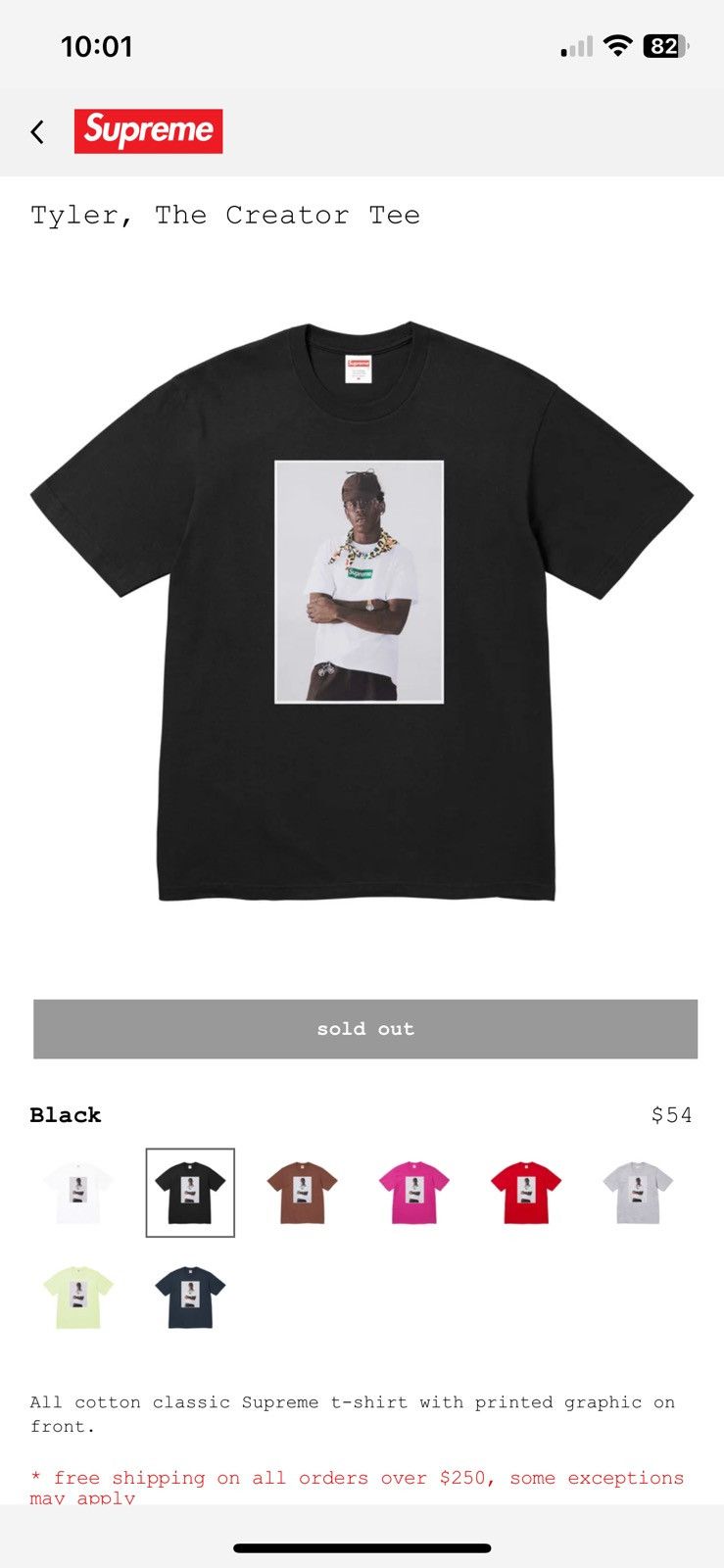 Supreme × Tyler The Creator Supreme Tyler The Creator Photo Tee Black Size US L / EU 52-54 / 3 - 3 Thumbnail