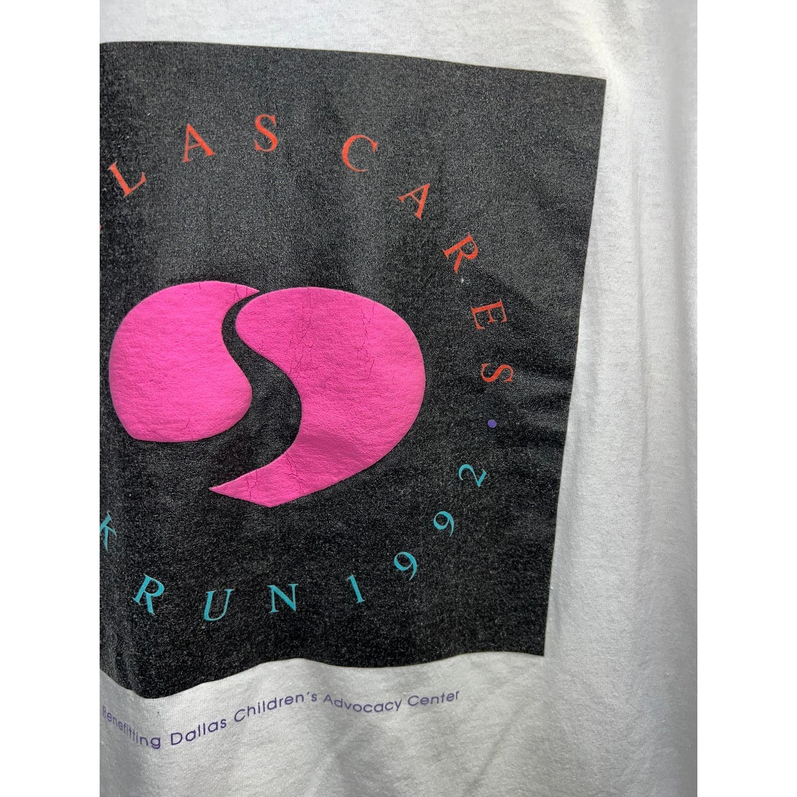 Hanes Vintage Dallas Shirt Dallas Cares 5K Run 1992 Cheeto 90s XL Size US XL / EU 56 / 4 - 4 Thumbnail