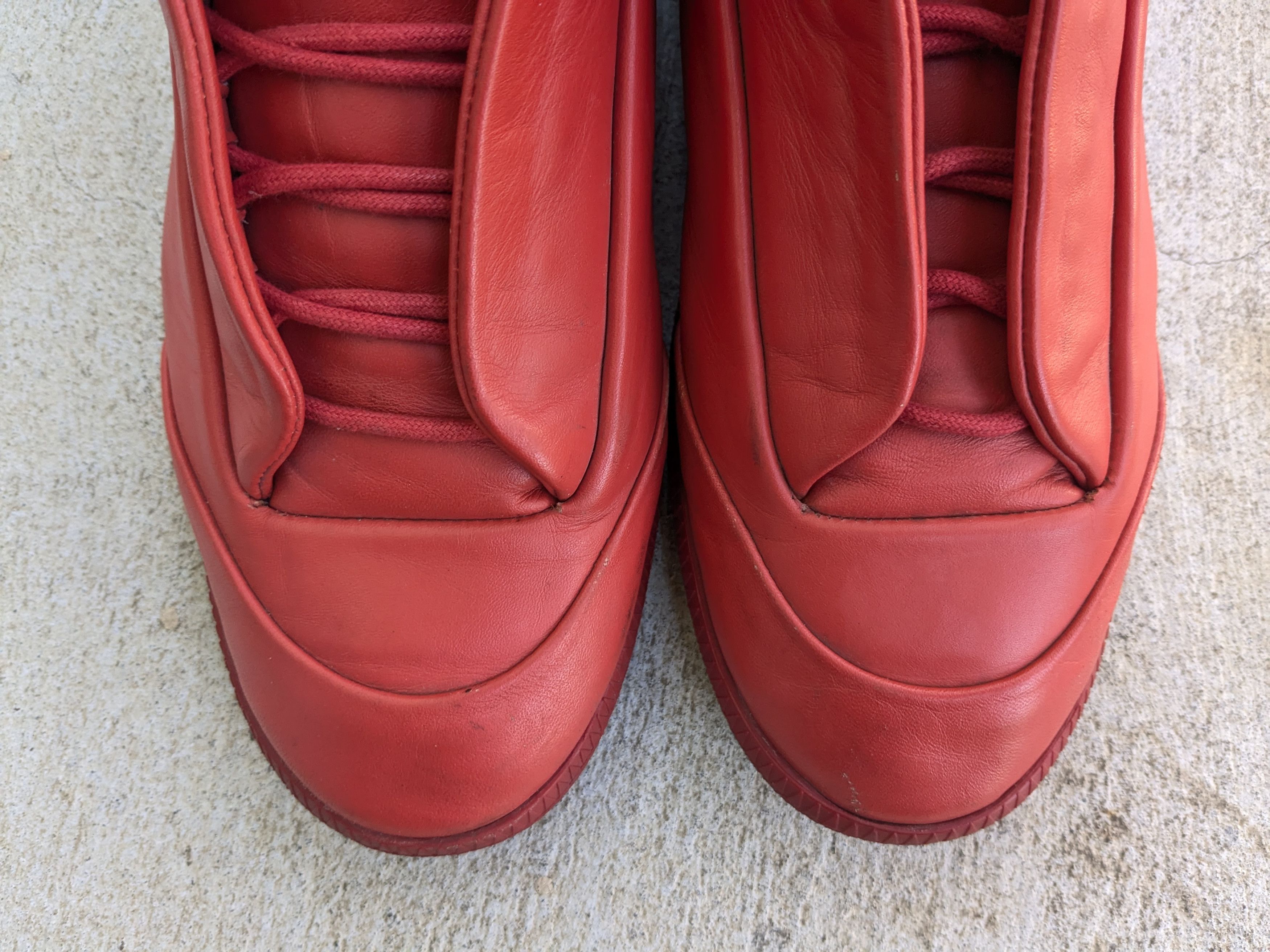 Maison Margiela Maison Margiela Future Red Black 9 42 Leather High Tops Size US 9 / EU 42 - 5 Thumbnail