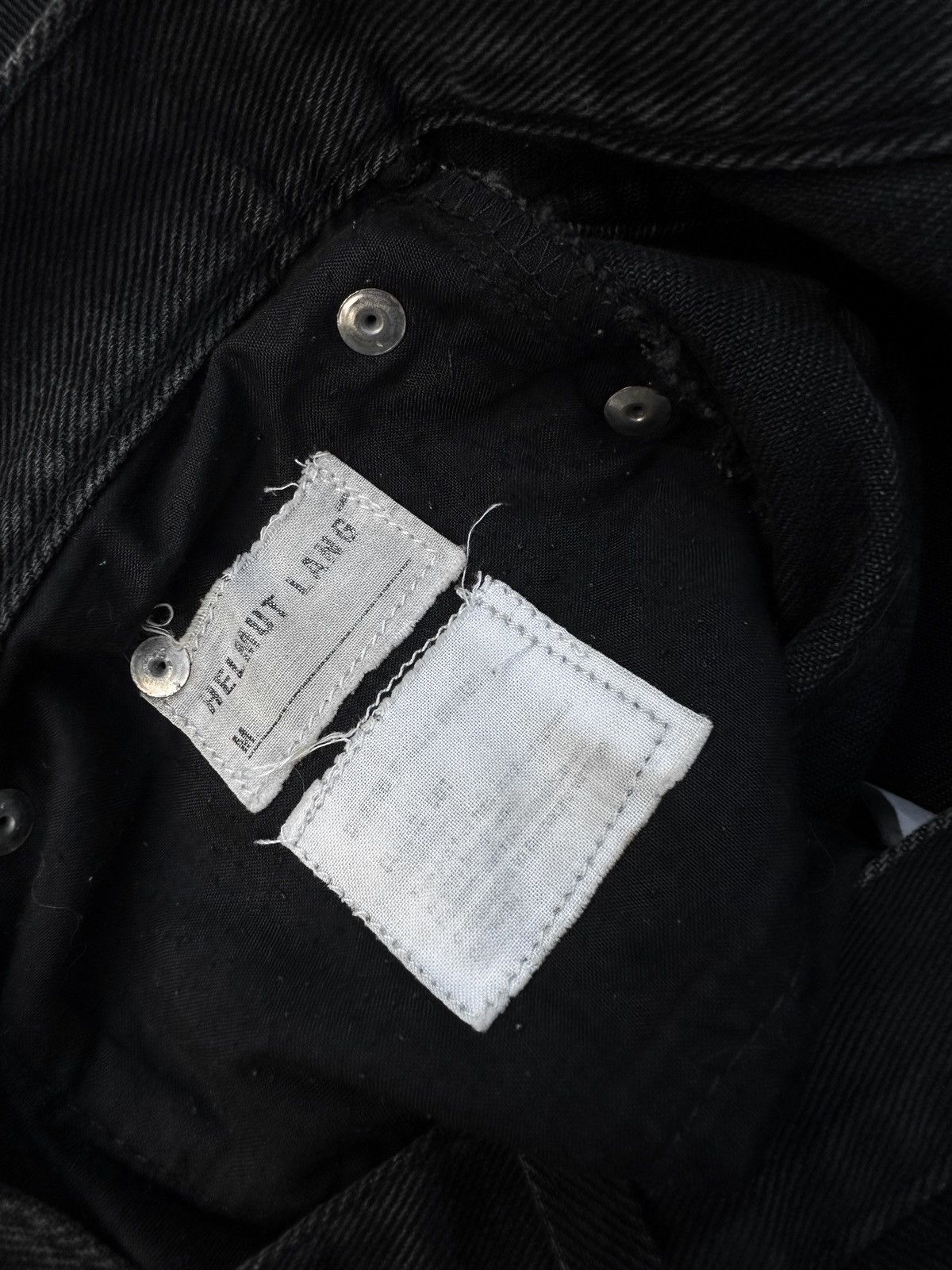 Helmut Lang Helmut Lang 1999 Coated Black Waxed Denim Classic Cut Size US 31 - 5 Thumbnail