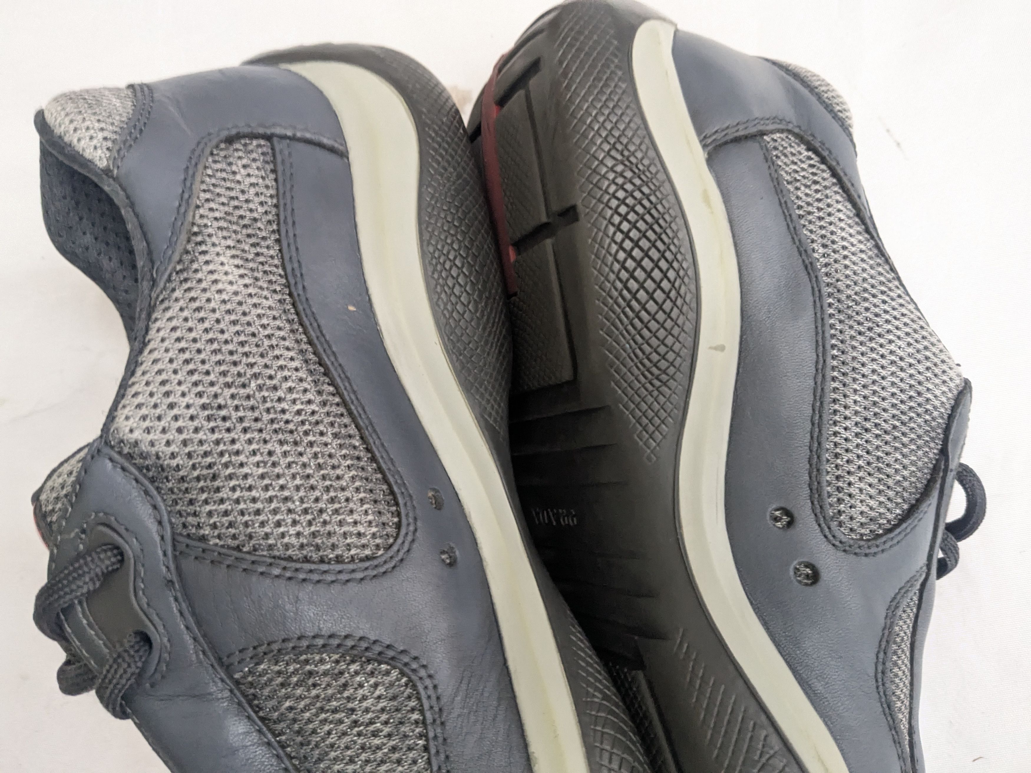 Prada Prada America's Cup Sneakers Gray Leather 9 Low Size US 9 / EU 42 - 16 Thumbnail