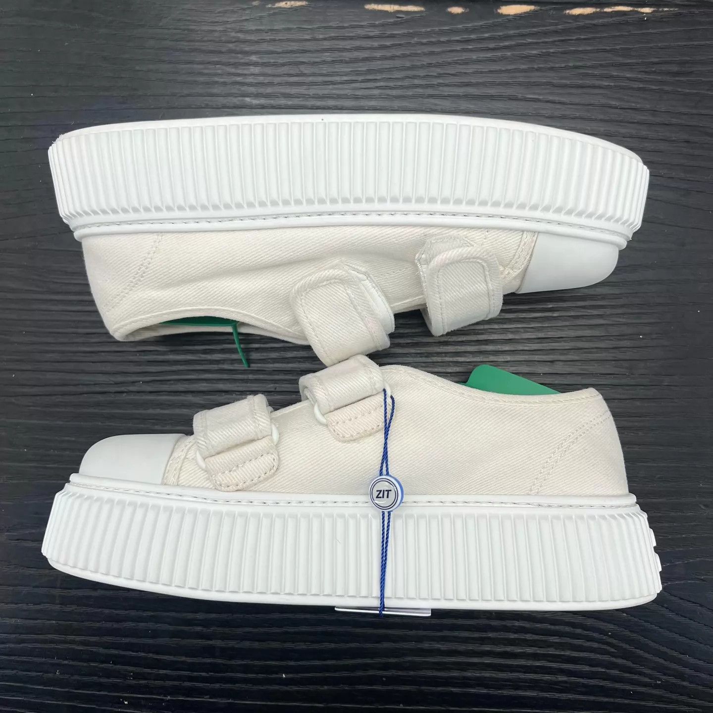 Miu Miu MIU MIU white canvas Velcro 38 like new Size US 7.5 / IT 37.5 - 2 Thumbnail