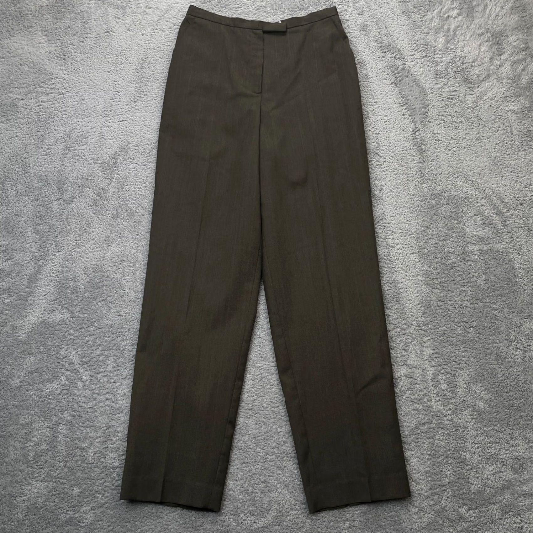 Jones New York VINTAGE Jones New York Pants Womens 10 Green Wool Straight Leg Dress Pants Boys? Size 28" / US 6 / IT 42 - 2 Thumbnail