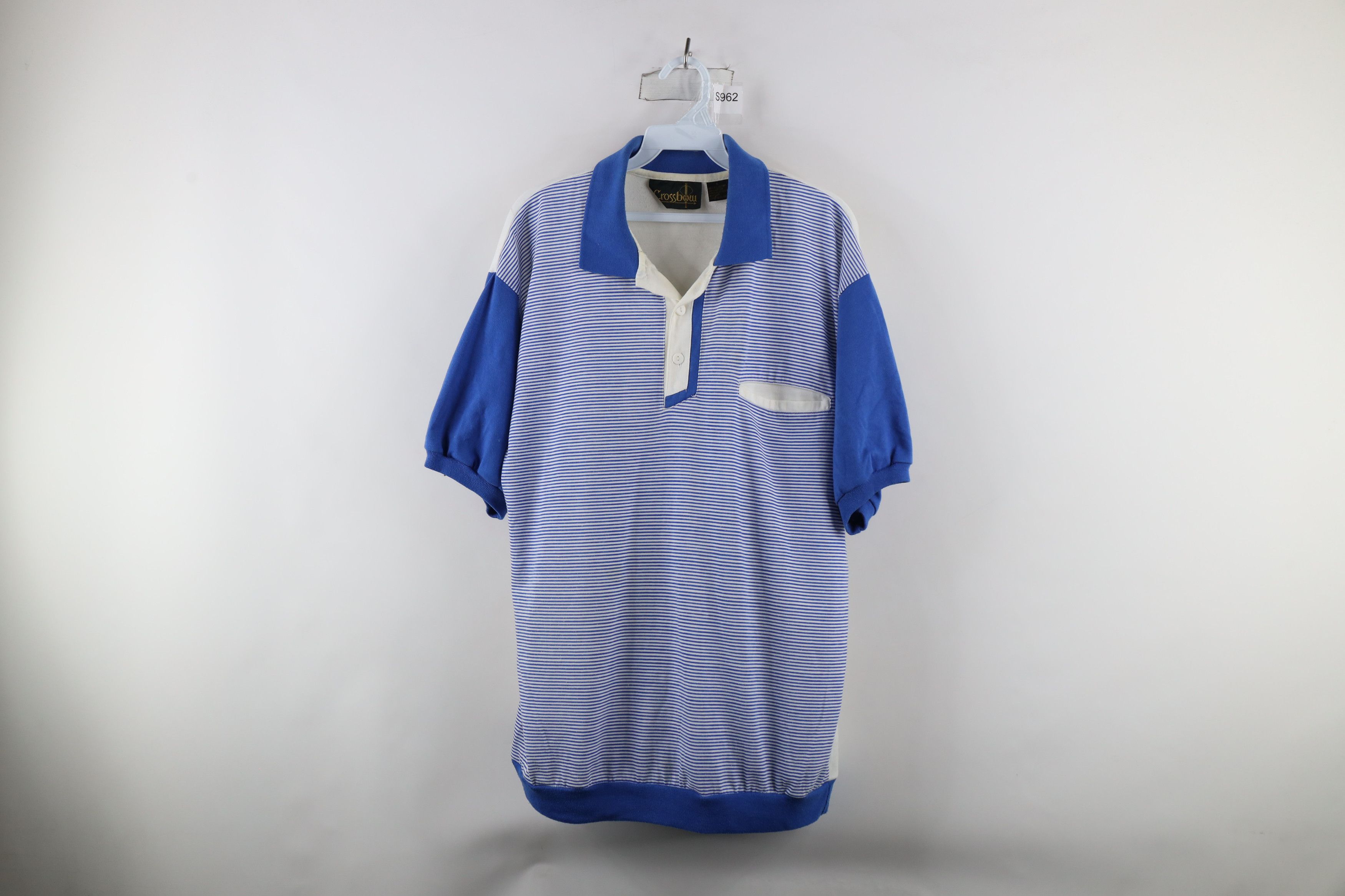 Vintage Vintage 90s Streetwear Striped Collared Pullover Polo Size US L / EU 52-54 / 3 - 1 Thumbnail
