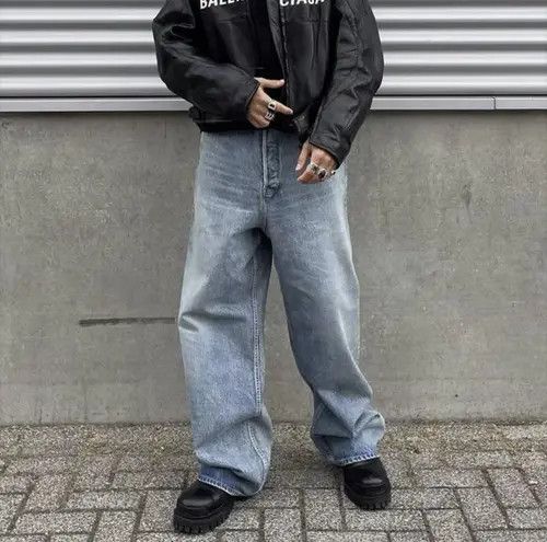 Japanese Brand Wakiko x Junko Washed Blue Baggy Jeans Pants Oversized y2k Size US 34 / EU 50 - 1 Thumbnail