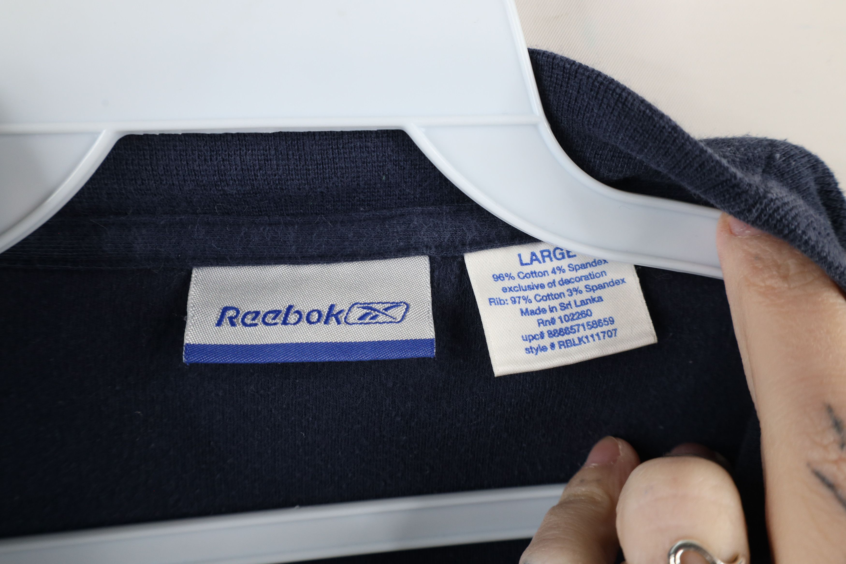 Reebok × Vintage Vintage 90s Reebok Logo Mock Neck Long Sleeve T-Shirt Size US L / EU 52-54 / 3 - 5 Thumbnail