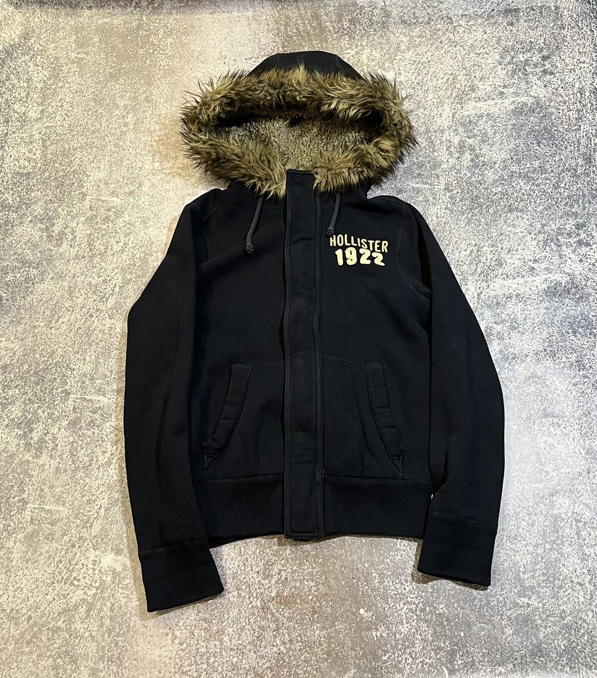 Hollister fur Insulated Hooded bomber Jacket glamour Y2K